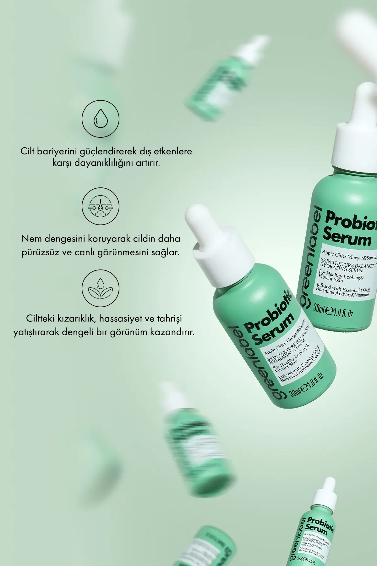 Green Label Pre Probiyotik Serum Aydınlatıcı Yenileyici Ve Cilt Bariyeri Güçlendirici 30 ml