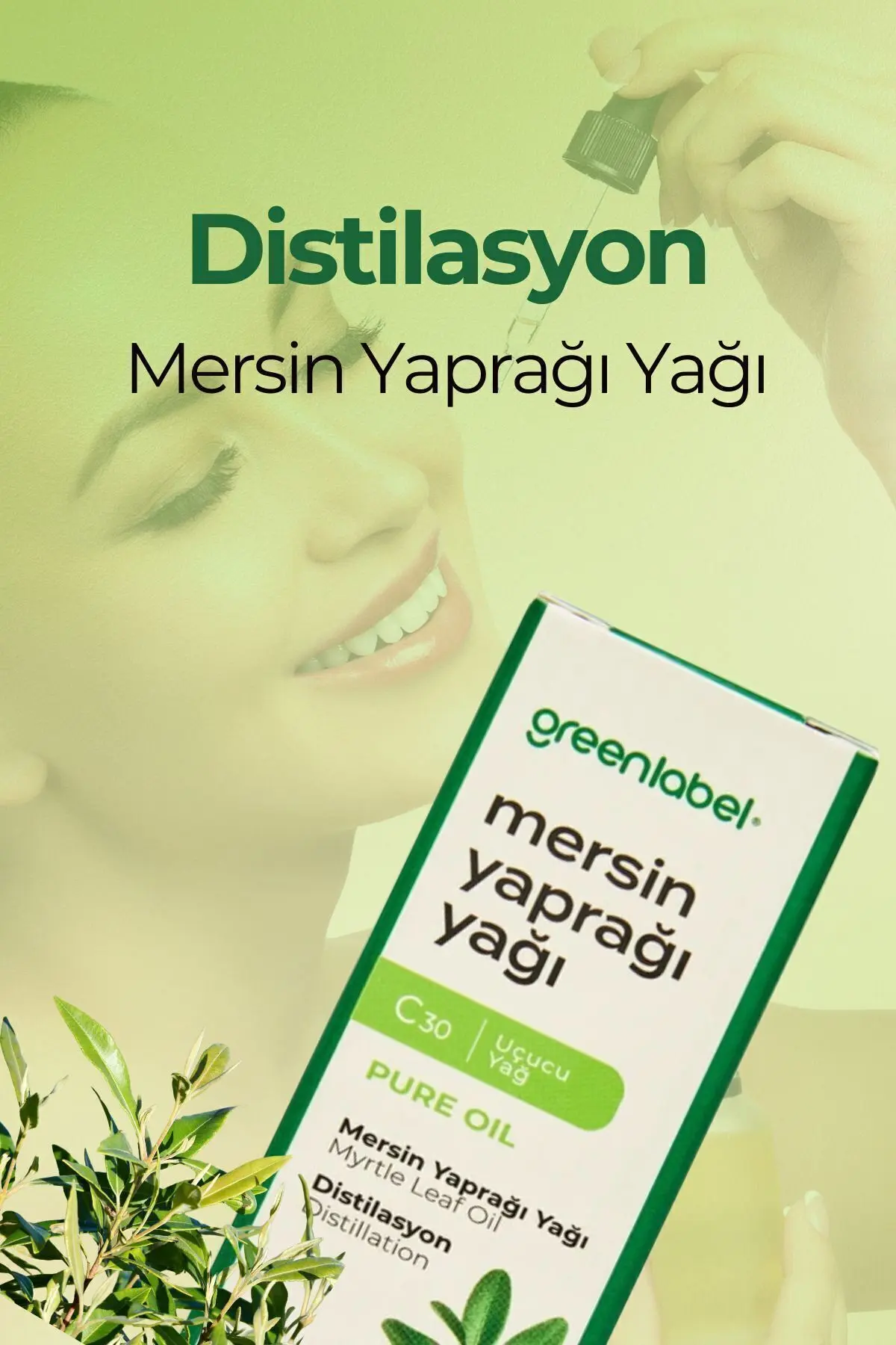 Green Label Mersin Yaprağı Yağı %100 Doğal Ve Saf 10ml