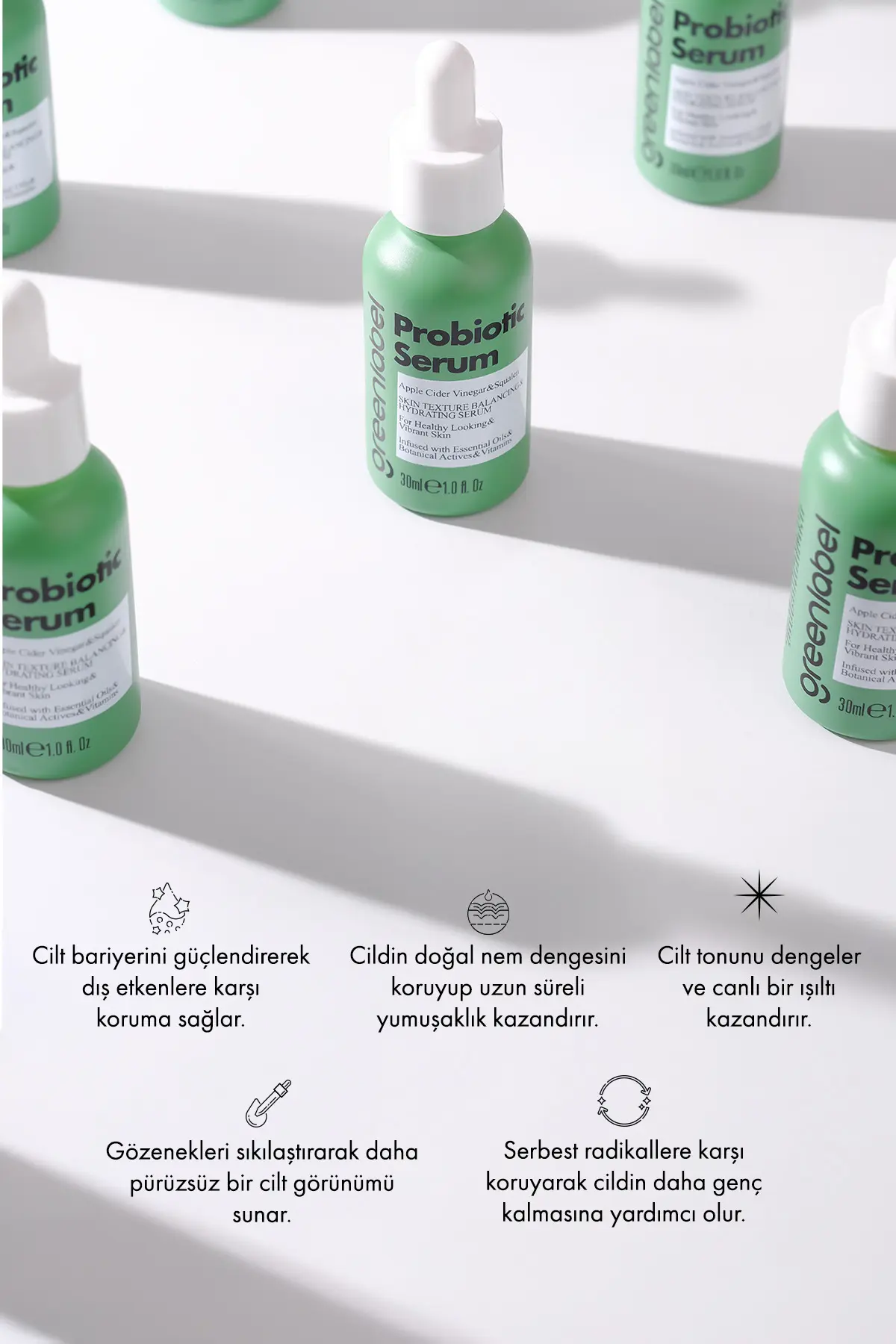 Green Label Pre Probiyotik Serum Aydınlatıcı Yenileyici Ve Cilt Bariyeri Güçlendirici 30 ml