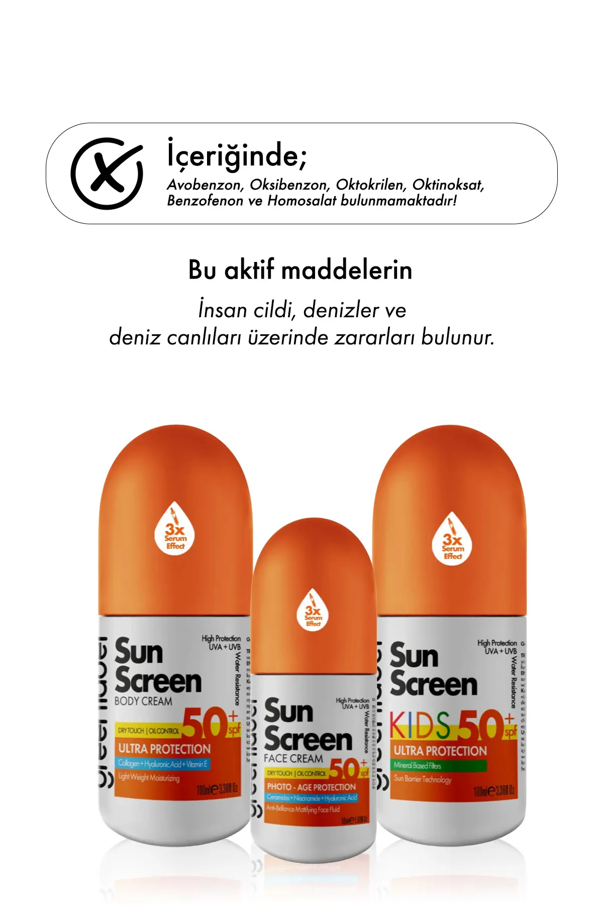 Green Label Yüz Güneş Kremi Hyalüronik Asit Ve Niasinamid Içeren Leke Karşıtı 50 Spf Yüksek Koruma 50 ml