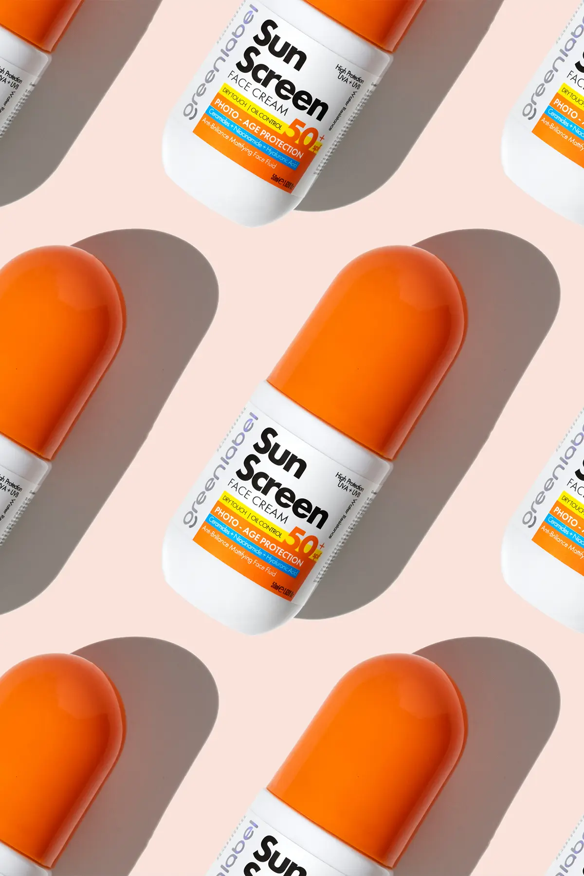 Green Label Yüz Güneş Kremi Hyalüronik Asit Ve Niasinamid Içeren Leke Karşıtı 50 Spf Yüksek Koruma 50 ml