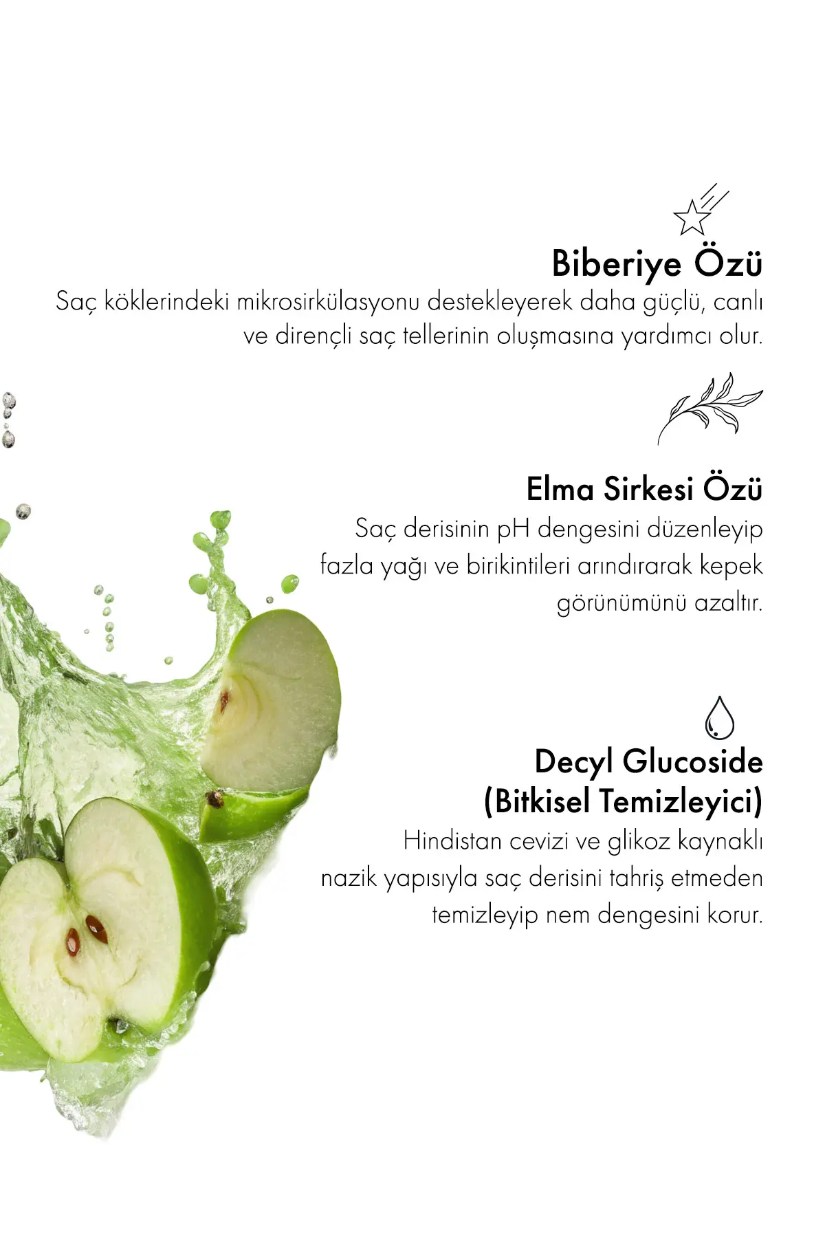 Green Label Biberiye Ve Elma Sirkesi Özlü Tuzsuz Parabensiz Sülfatsız Yenileyici Ve Arındırıcı şampuan 400 ml