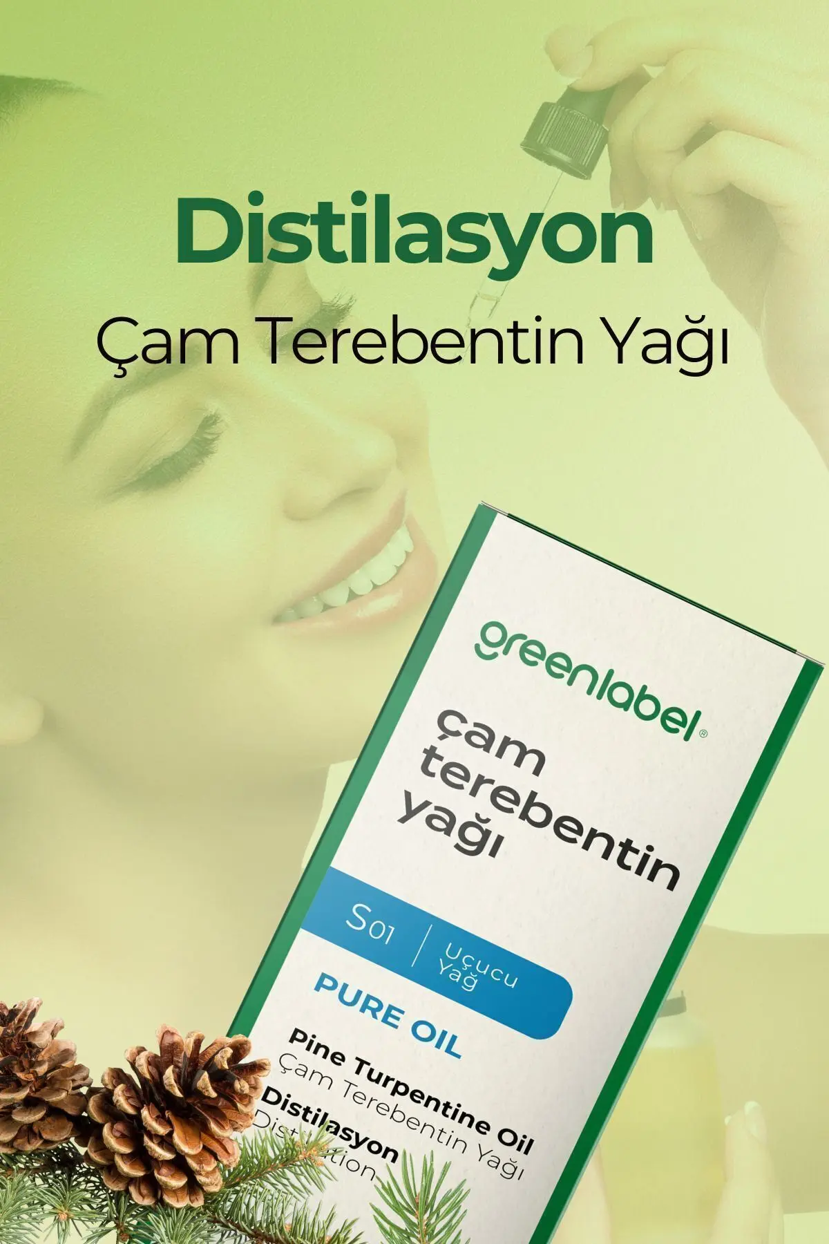 Green Label Çam Terebentin Yağı %100 Doğal Ve Saf 50ml