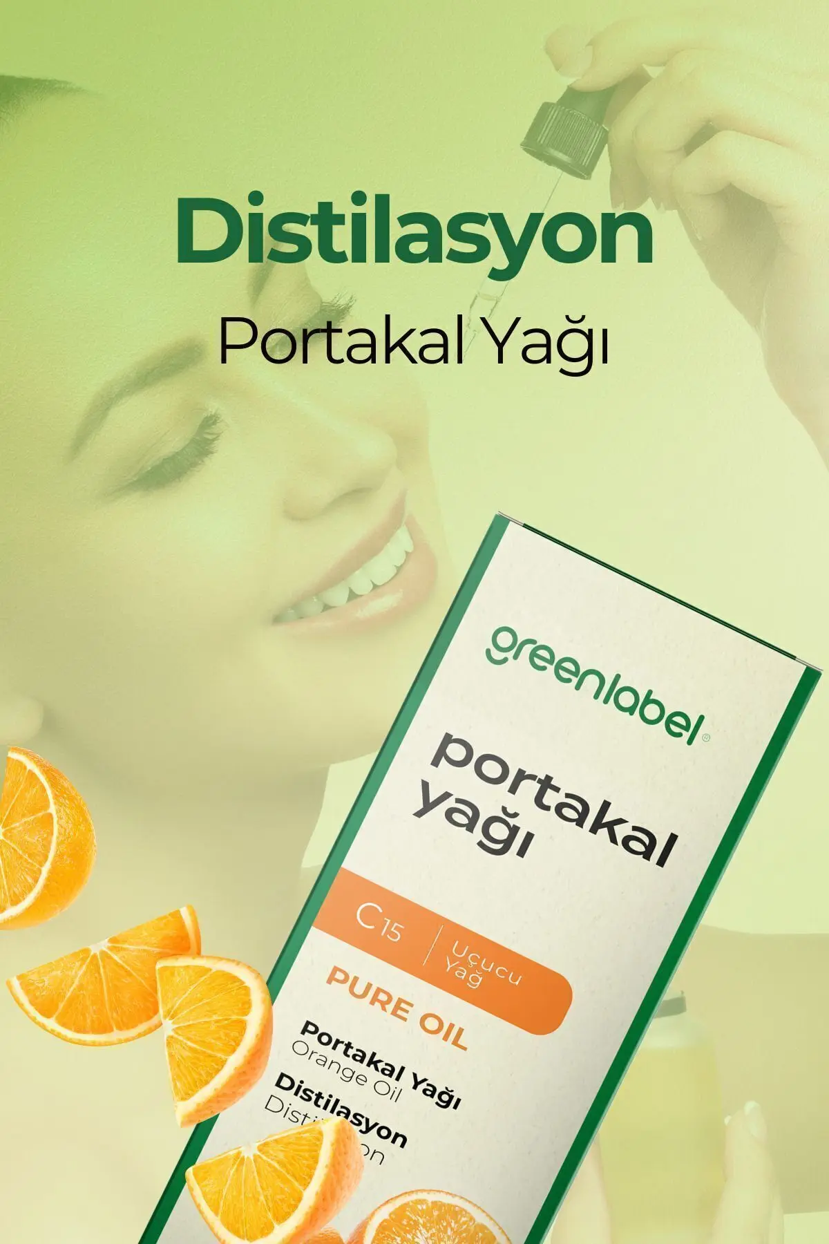 Green Label Portakal Yağı Soğuk Sıkım %100 Doğal Ve Saf 20ml