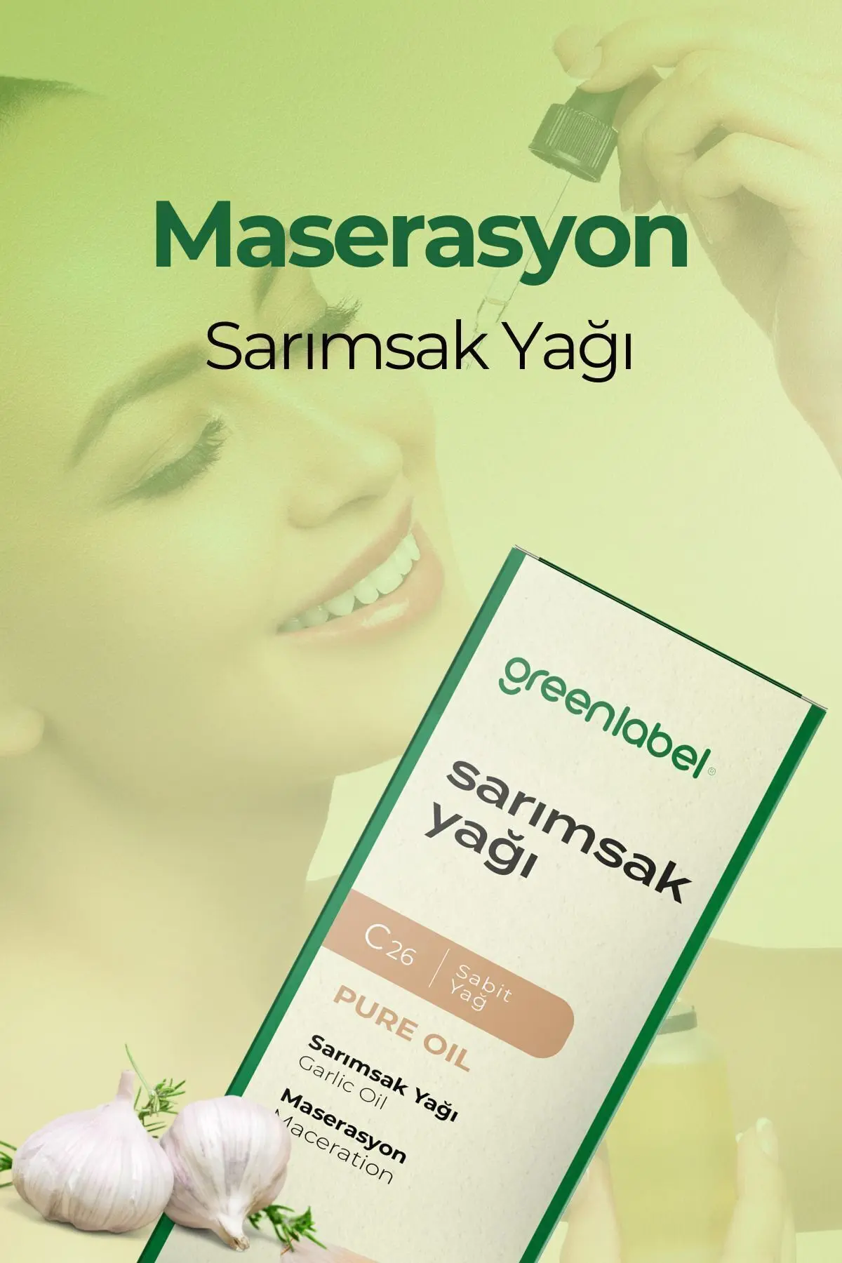 Green Label Sarımsak Yağı Soğuk Sıkım %100 Doğal Ve Saf 20ml