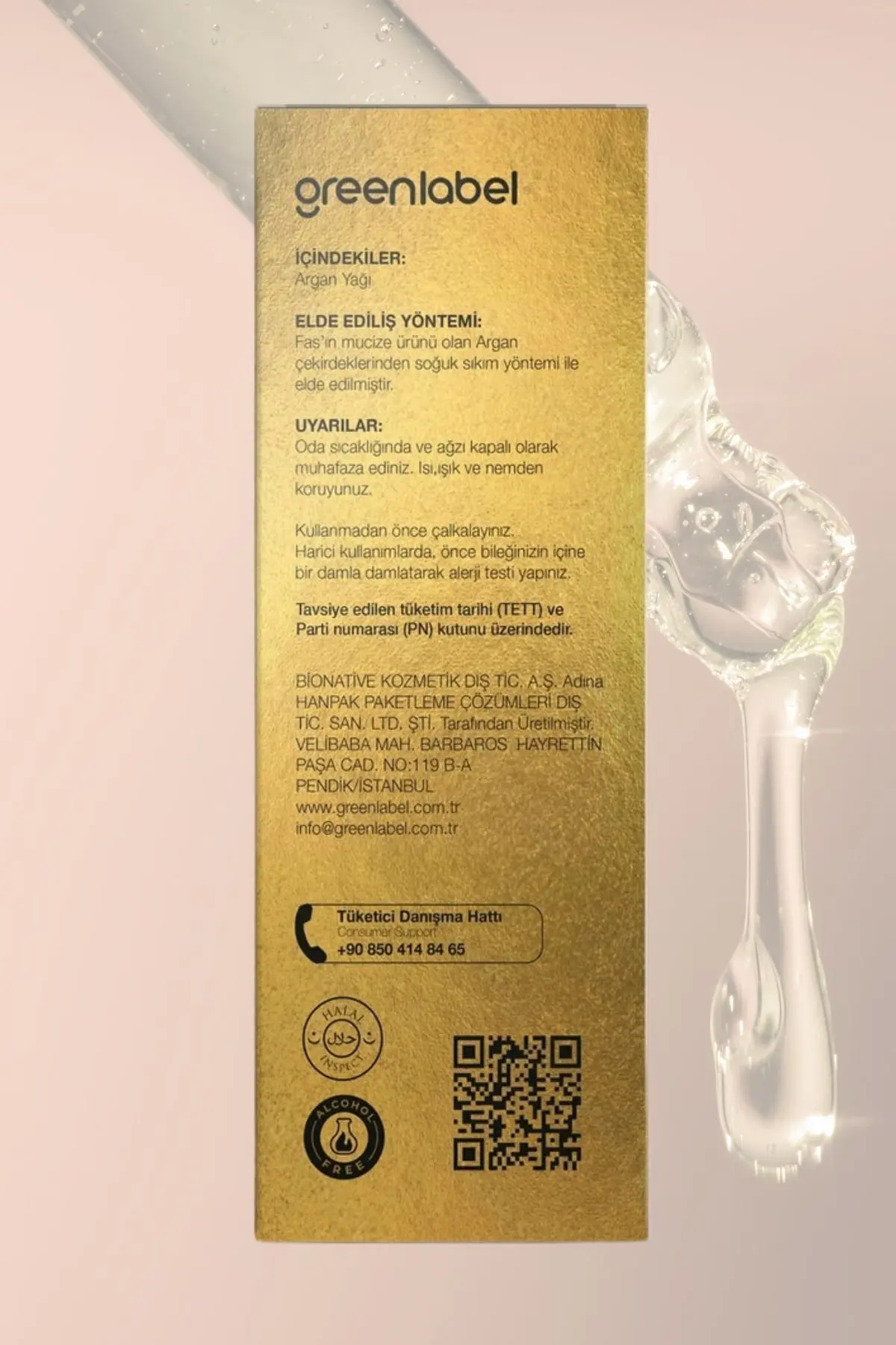 Green Label Argan Yağı Soğuk Sıkım %100 Doğal Ve Saf 50 ml