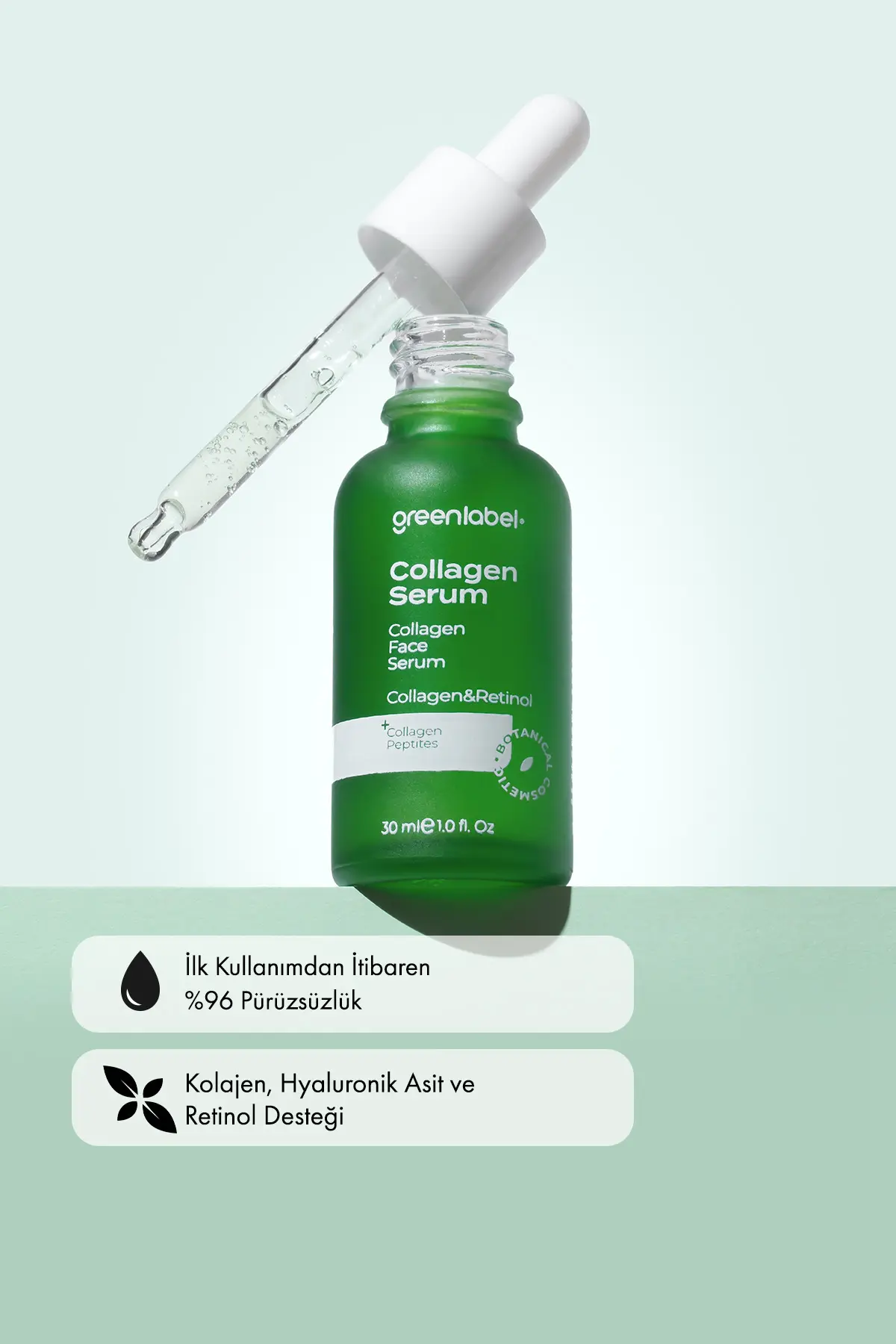 Green Label Kırışıklık Karşıtı Cilt Serumu Anti Aging Kolajen Retinol 30 ml