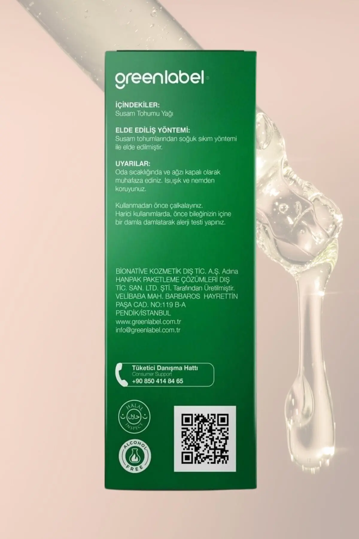 Green Label Susam Yağı Soğuk Sıkım %100 Doğal Ve Saf 50ml