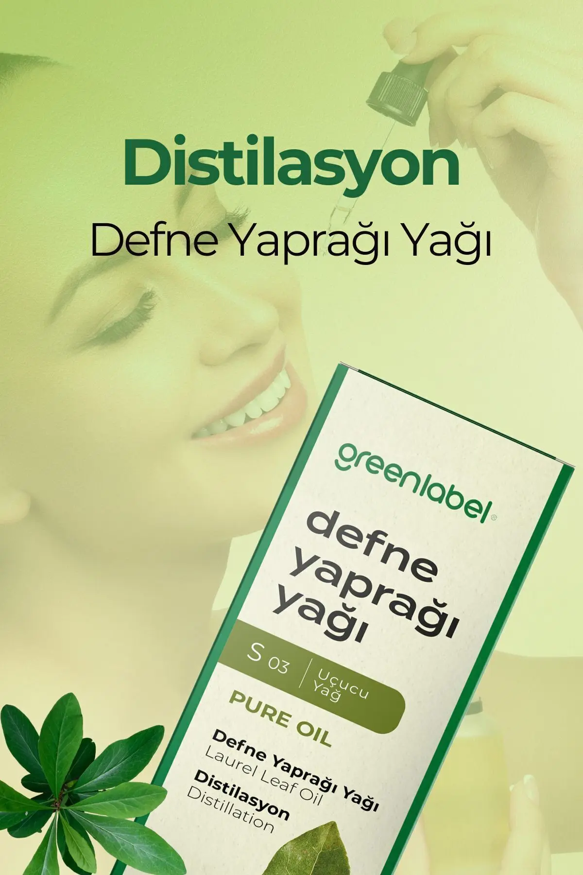 Green Label Defne Yaprağı Yağı %100 Doğal Ve Saf 10ml