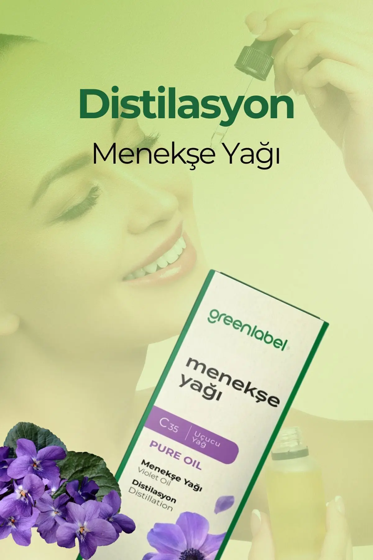 Green Label Menekşe Yağı %100 Saf Doğal Ve Organik 10ml