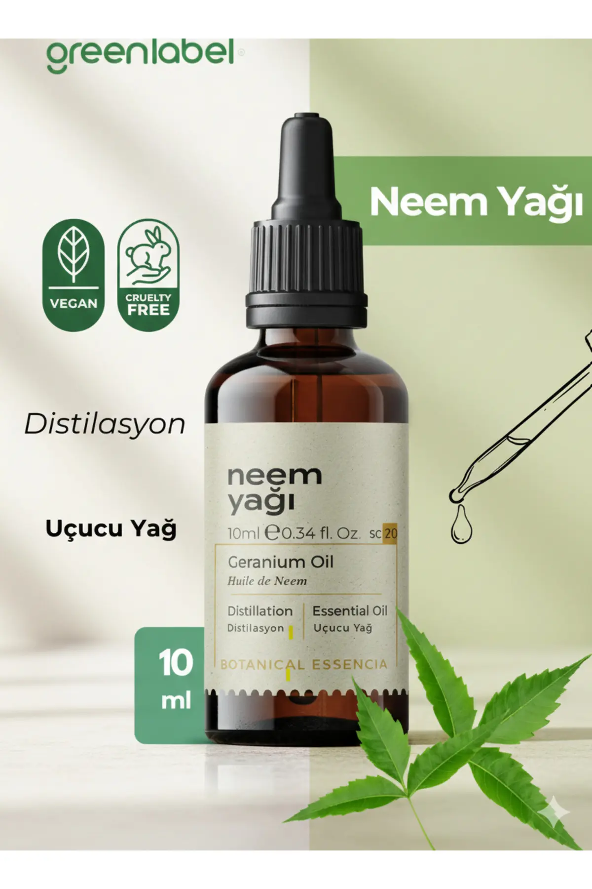 Green Label Saf Neem Yağı 10ml