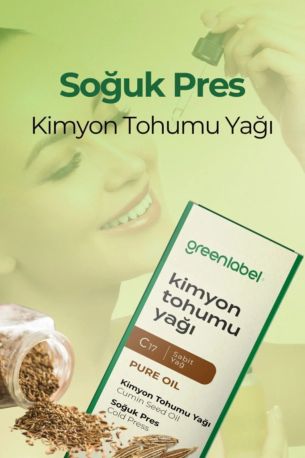 Green Label Kimyon Tohumu Yağı Soğuk Sıkım %100 Doğal Ve Saf 20ml