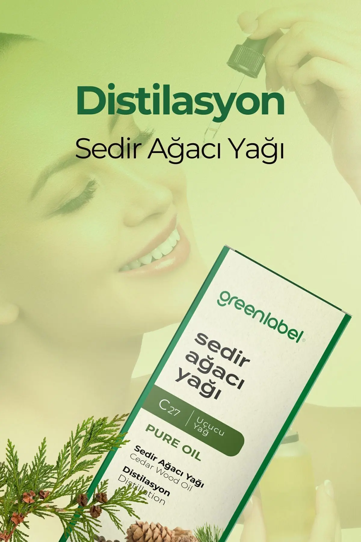 Green Label Sedir Ağacı Yağı %100 Doğal Ve Saf 10ml