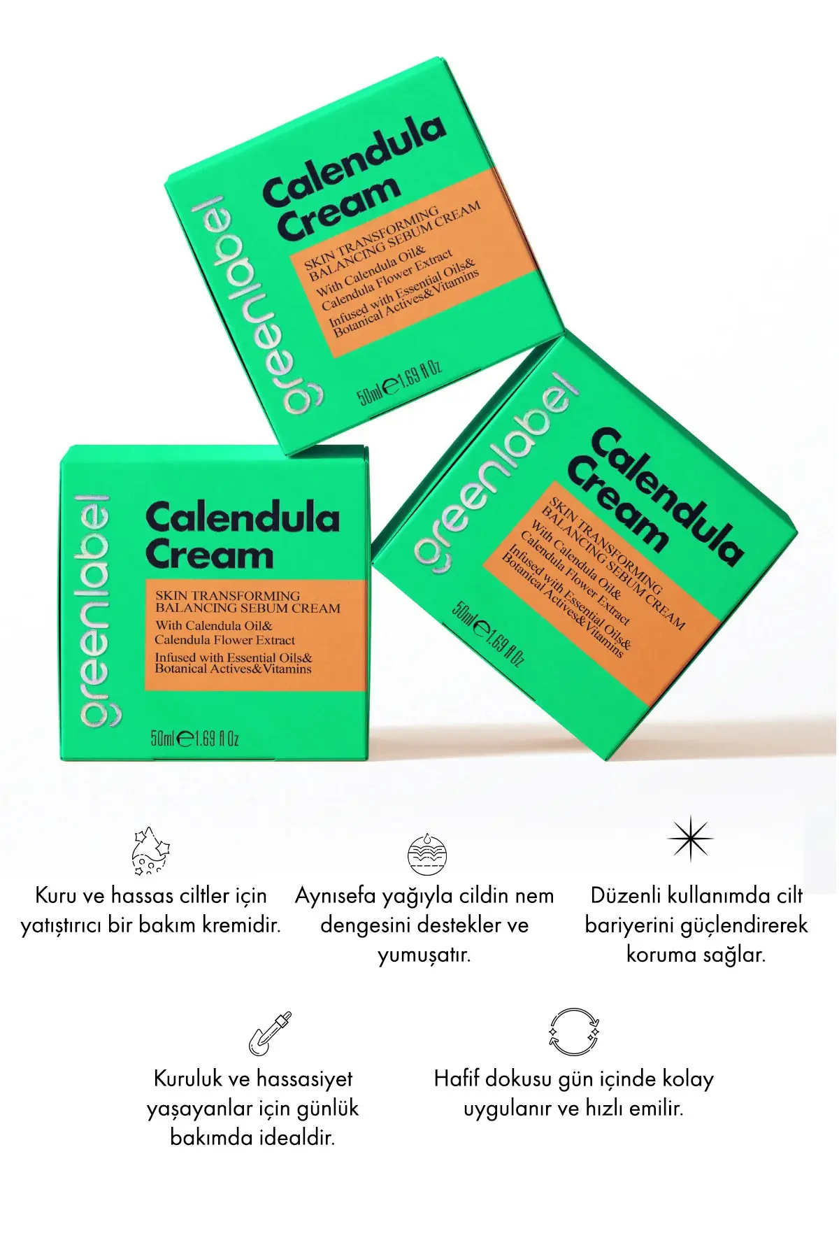 Green Label Greenlabel Aynısefa Yağı Özlü Yoğun Nemlendirme Etkili Cilt Kremi 50ml.