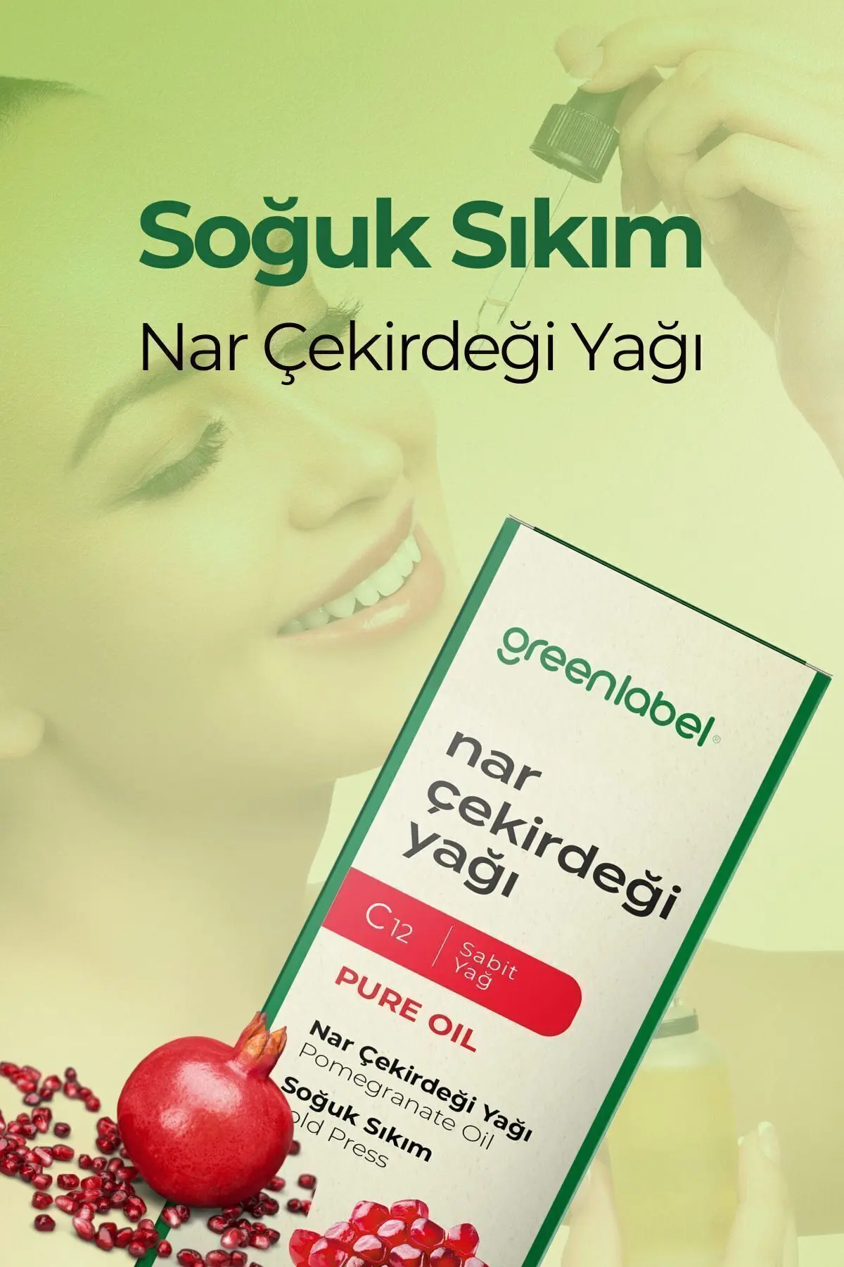 Green Label Nar Çekirdeği Yağı Soğuk Sıkım %100 Doğal Ve Saf