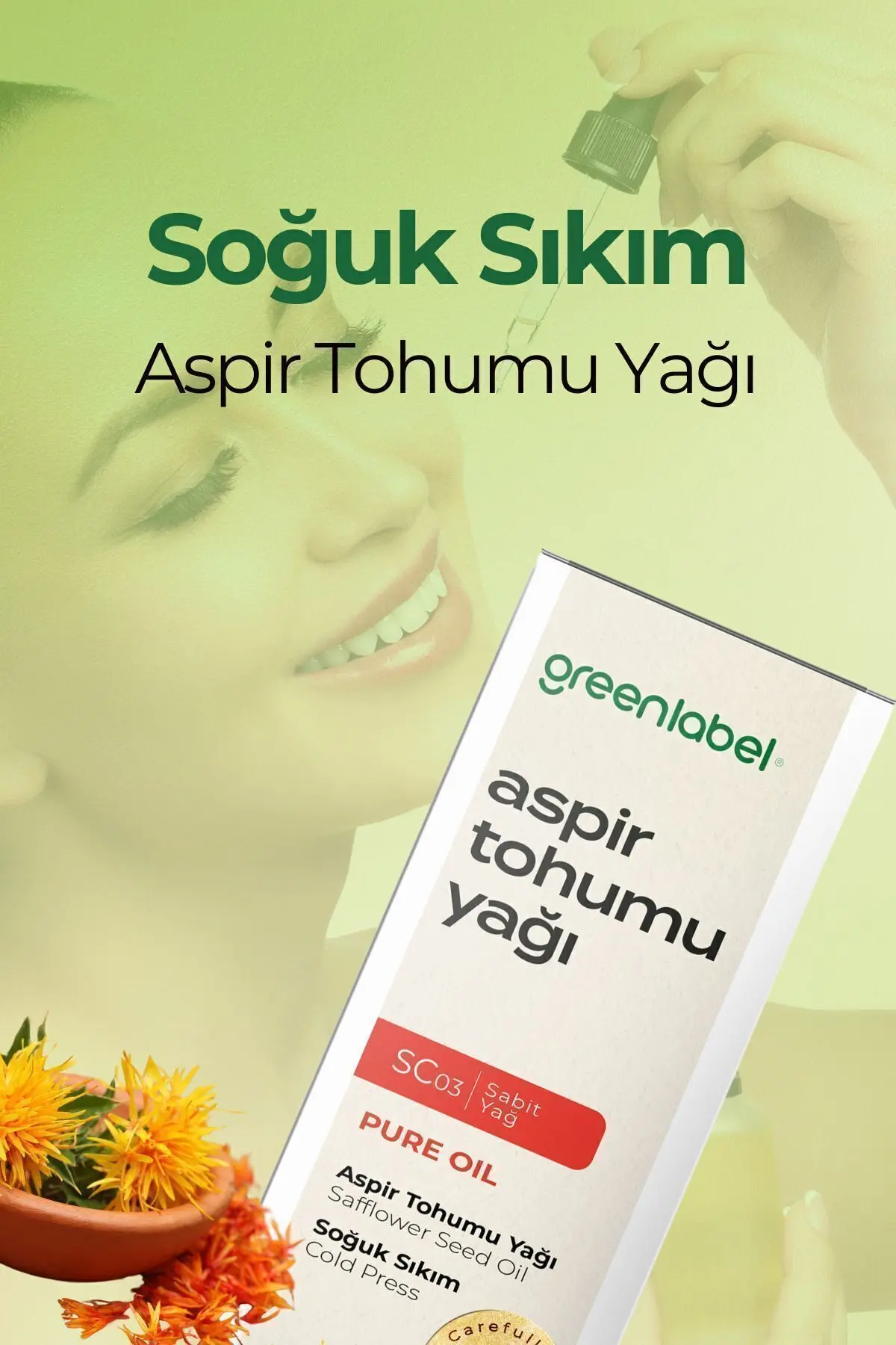 Green Label Aspir Tohumu Yağı Soğuk Sıkım %100 Doğal Ve Saf 180ml