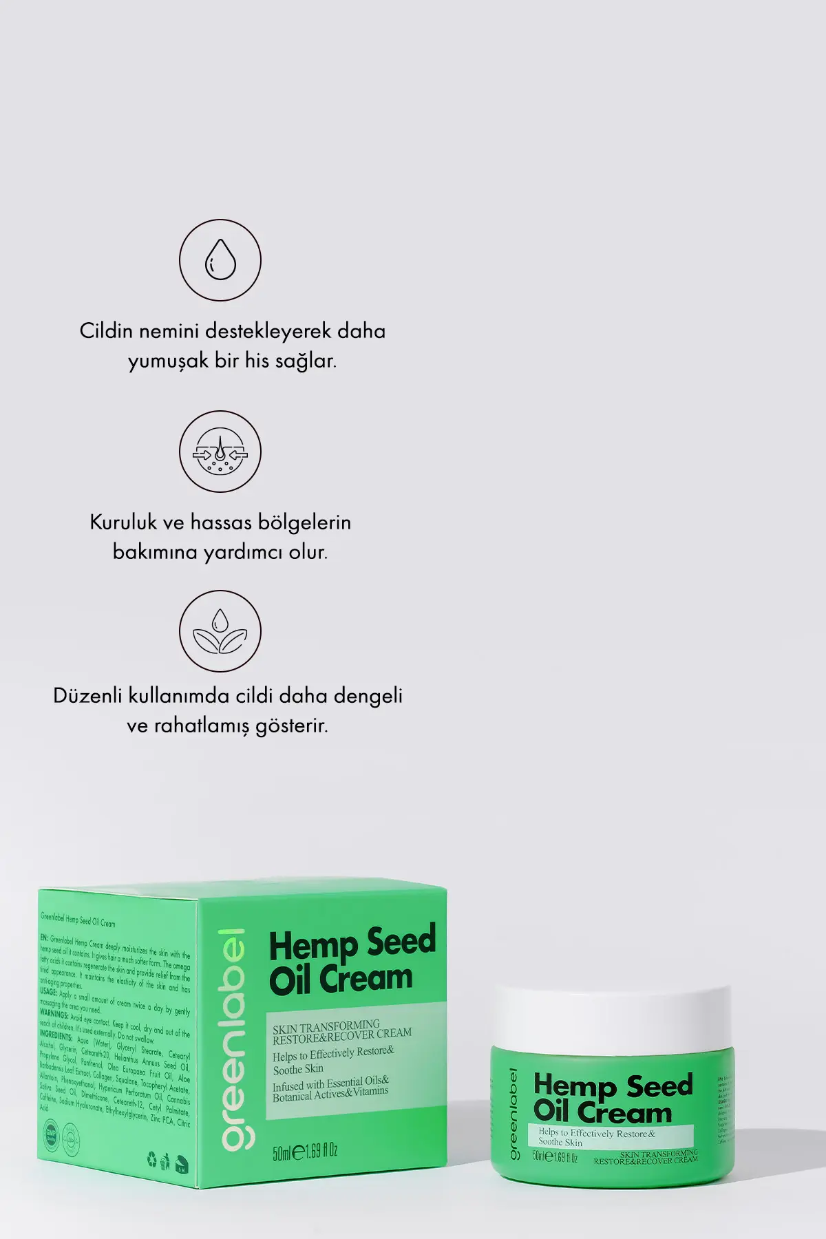 Green Label Greenlabel Kenevir Yağı Kremi - S.o.s Krem
