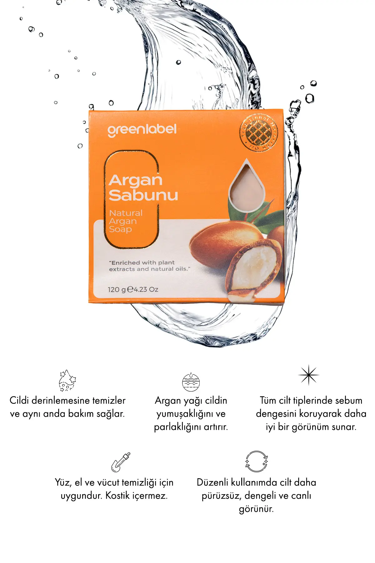 Green Label Argan Sabunu Natural Besleyici Ve Tazeleyici 120 Gr.