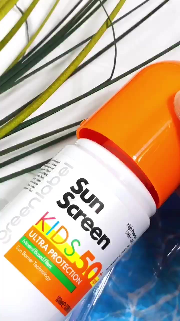 Green Label Çocuk Yüz Ve Vücut Kremi Yüksek Korumalı Kids Sun Spf 50 Mineral Bazlı Güneş Koruyucu Krem 100 ml
