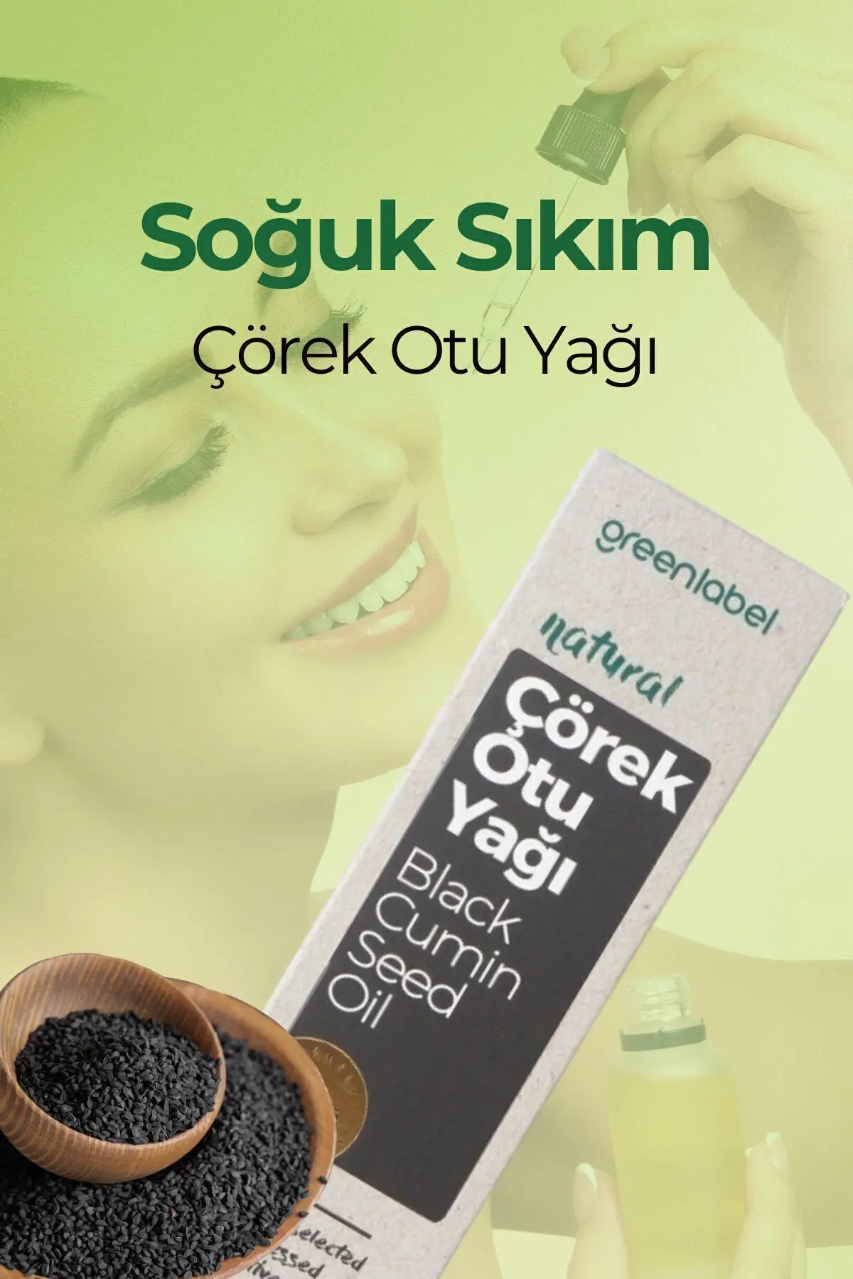 Green Label Çörek Otu Yağı Soğuk Sıkım %100 Doğal Ve Saf 250ml