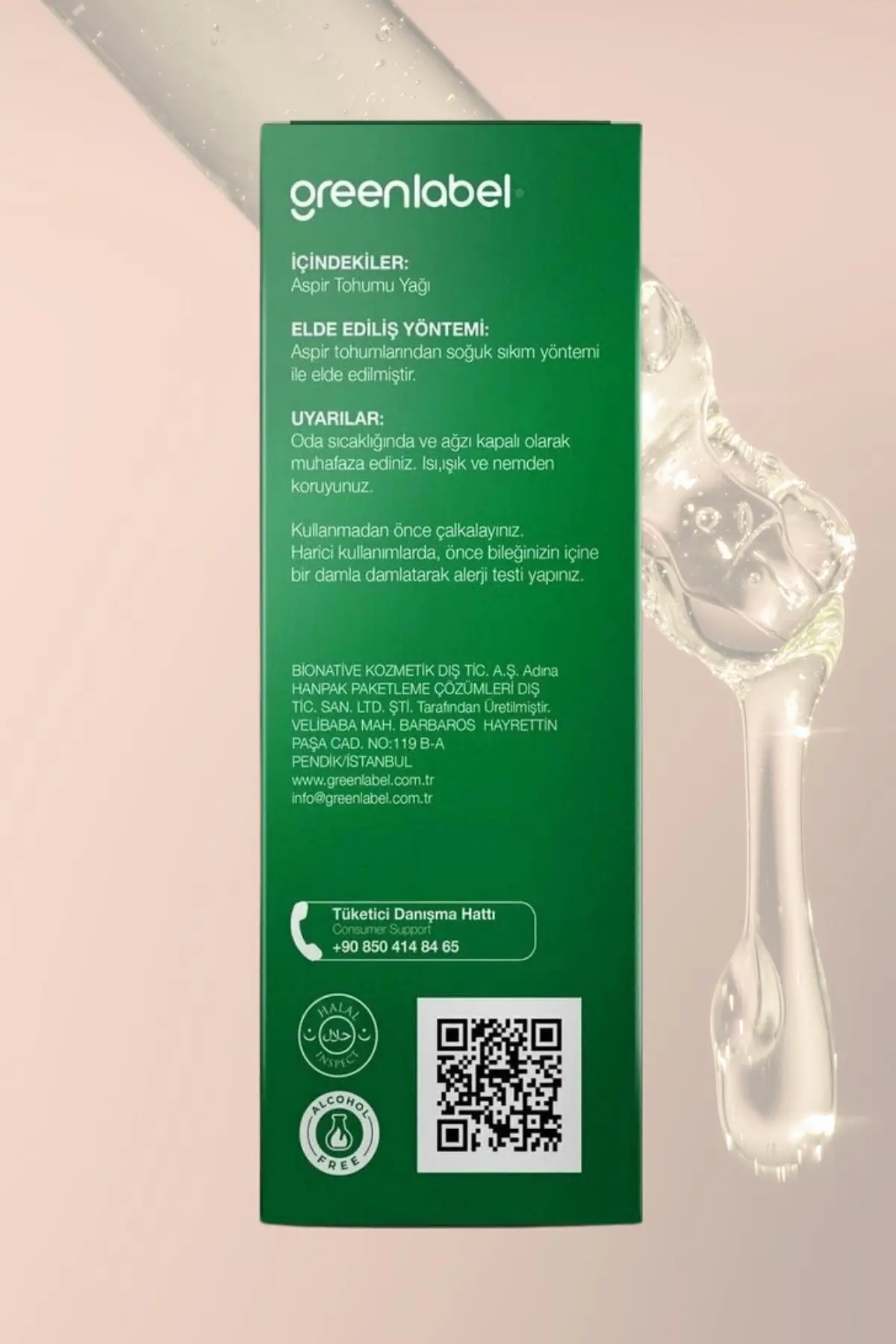 Green Label Aspir Tohumu Yağı Soğuk Sıkım %100 Doğal Ve Saf 50ml