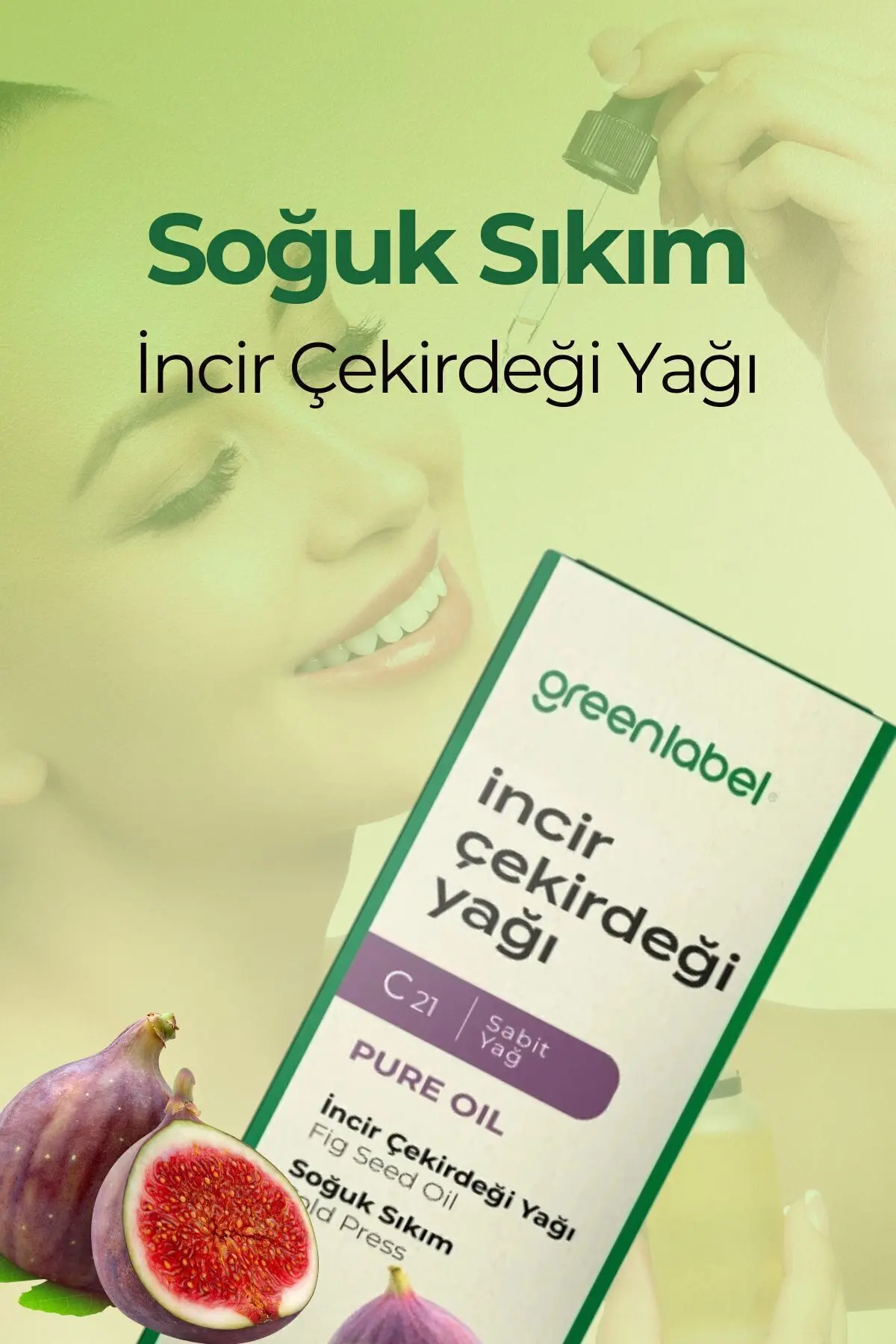 Green Label İncir Çekirdeği Yağı Soğuk Sıkım %100 Doğal Ve Saf 20ml