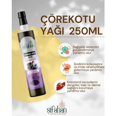 Şifahan Çörekotu Yağı 250 ml – Yerli Tohum Soğuk Sıkım