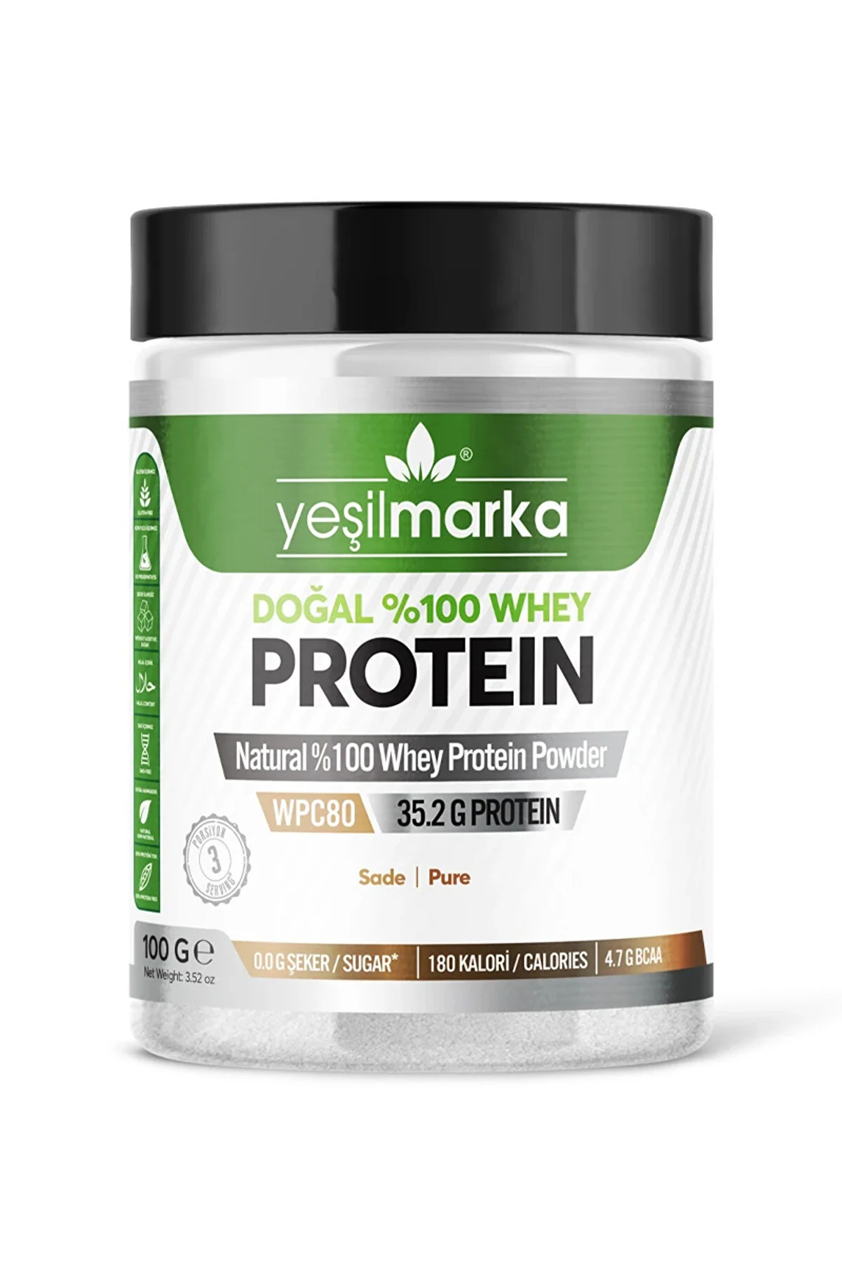 yeşilmarka Whey Protein Tozu - Sade 100 g