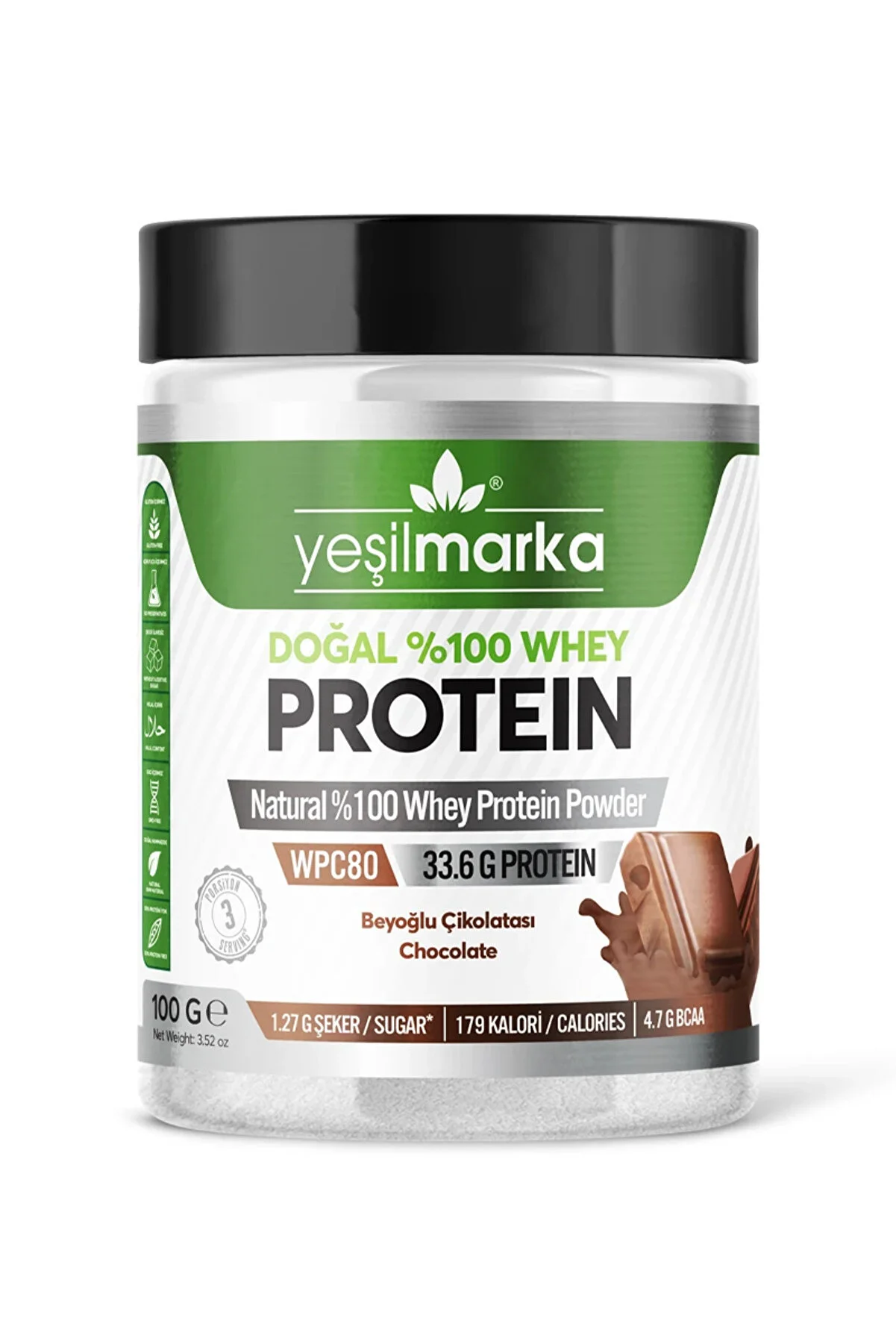 yeşilmarka Whey Protein Tozu - Beyoğlu Çikolatası 100 g