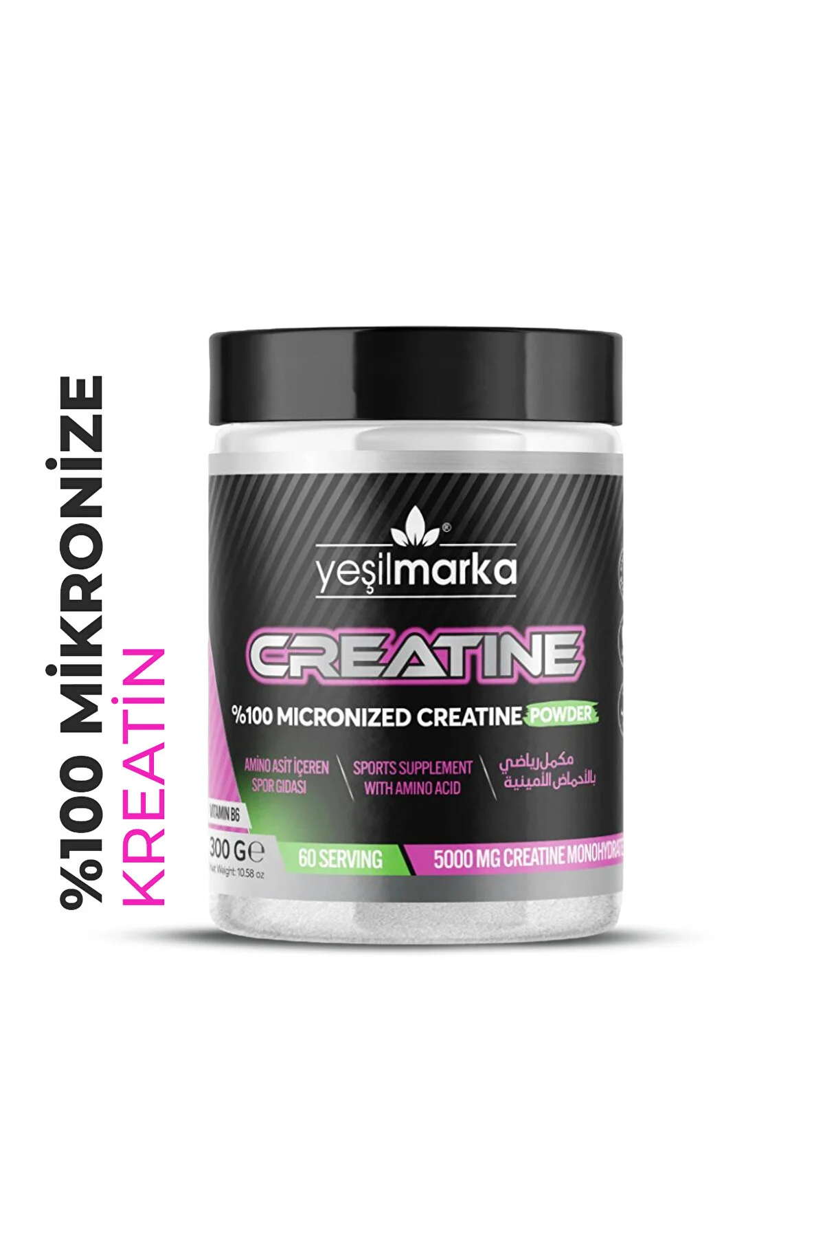 yeşilmarka Vegan Creatine 300 gr %100 Mikronize Kreatin Monohidrat