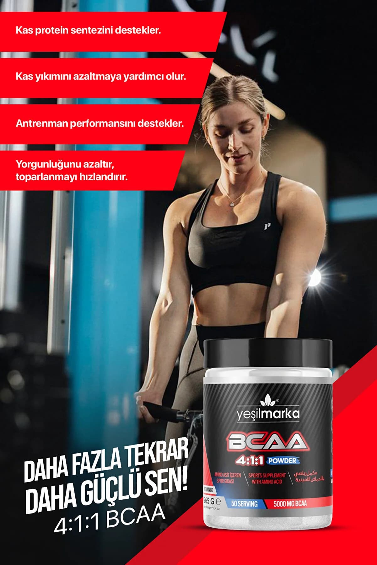 yeşilmarka Vegan Bcaa - Aromasız Amino Asit