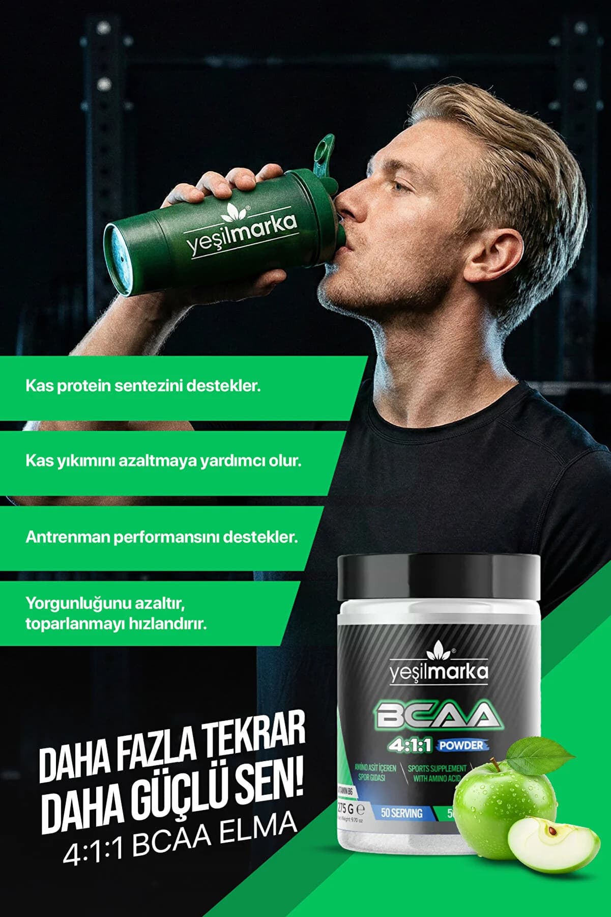 yeşilmarka Vegan Bcaa - Elmalı Amino Asit