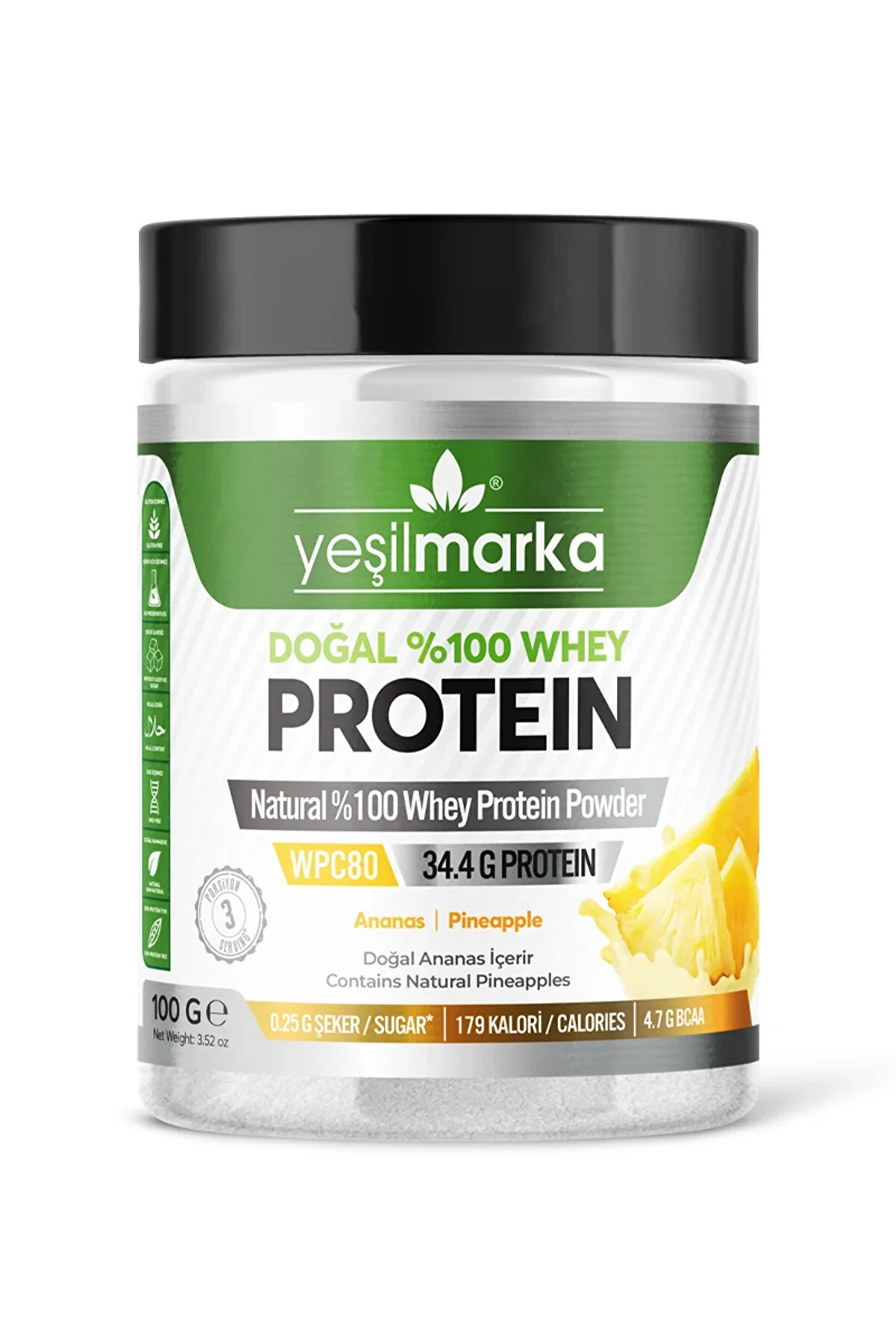 yeşilmarka Whey Protein Tozu - Ananas 100 g