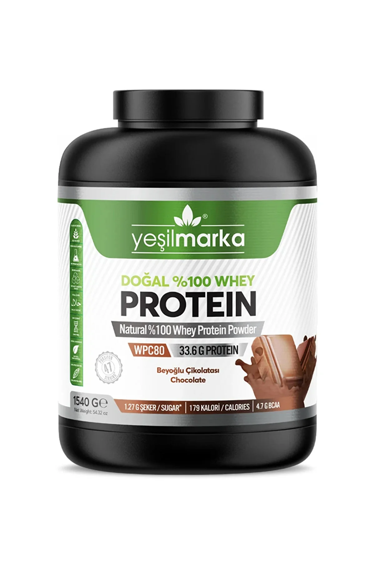 yeşilmarka Whey Protein Tozu – Beyoğlu Çikolatası 1540 Gr