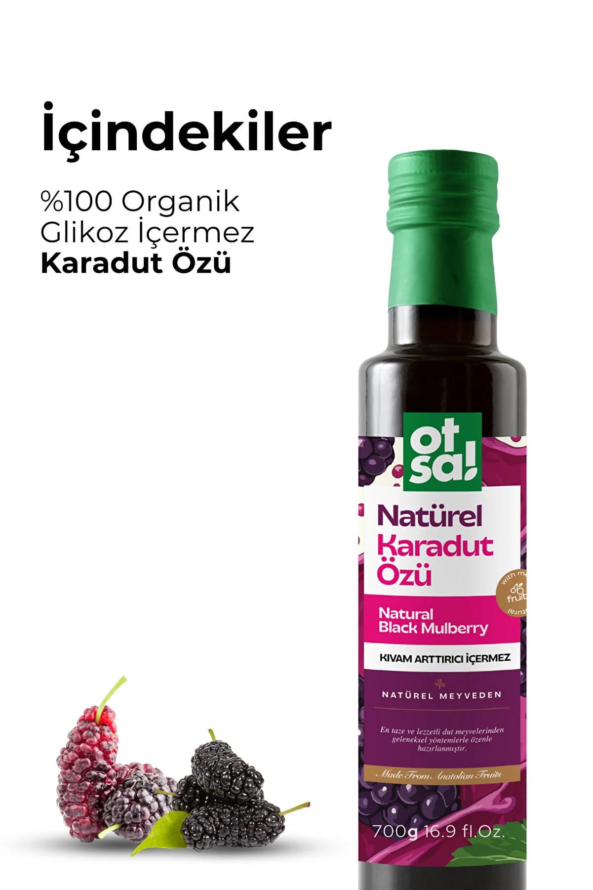 Otsa Karadut Ekstraktı Içeren Doğal Karadut Özü 500 ml
