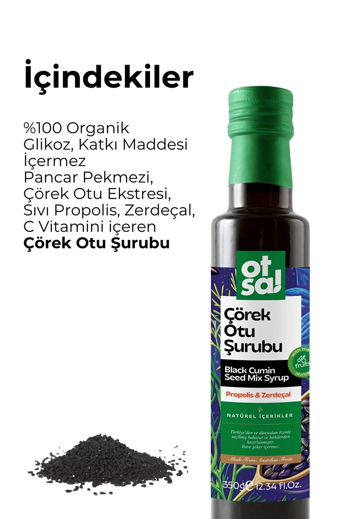 Otsa Çörek Otu Şurubu, Çörek Otu Ekstresi Ve Propolis Içeren Besleyici Karışım 350g