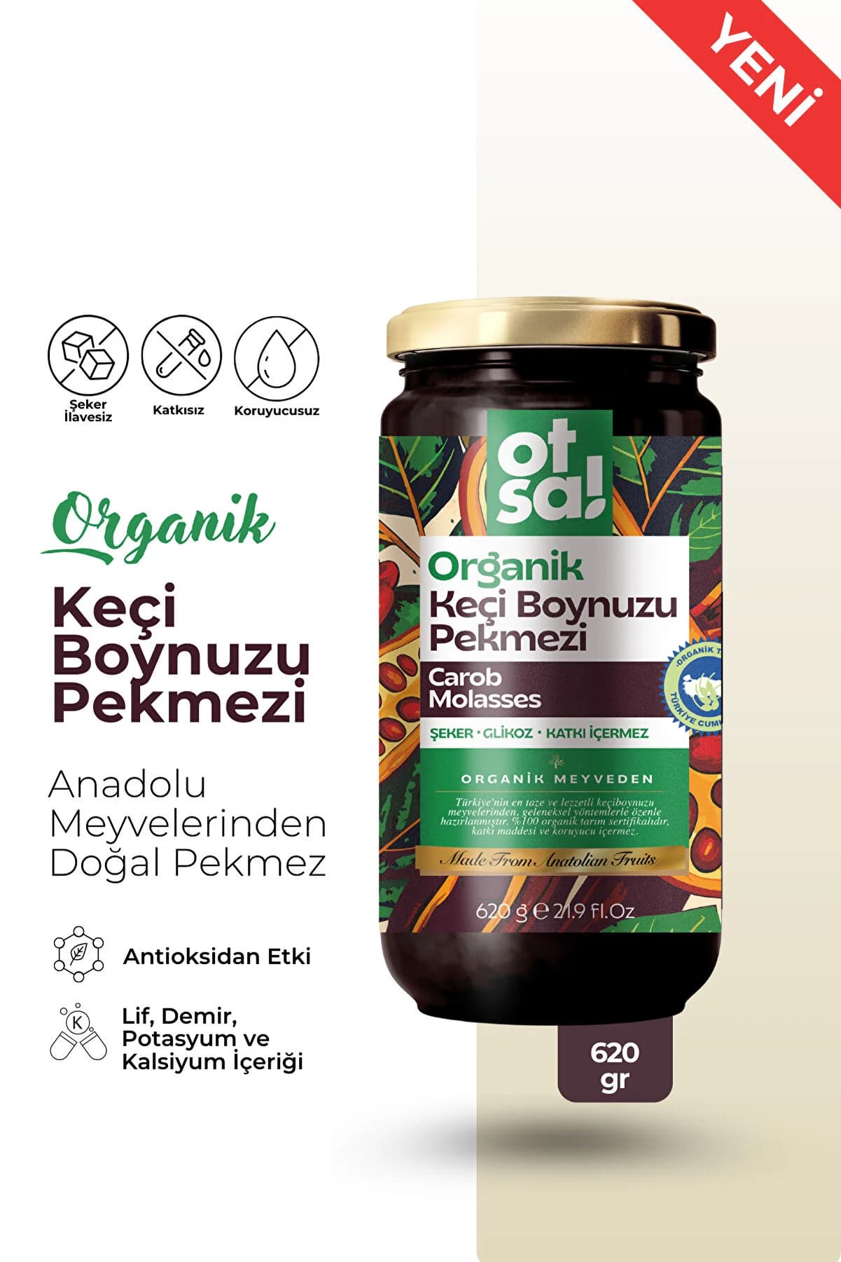 Otsa Organik Keçi Boynuzu Pekmezi 620g