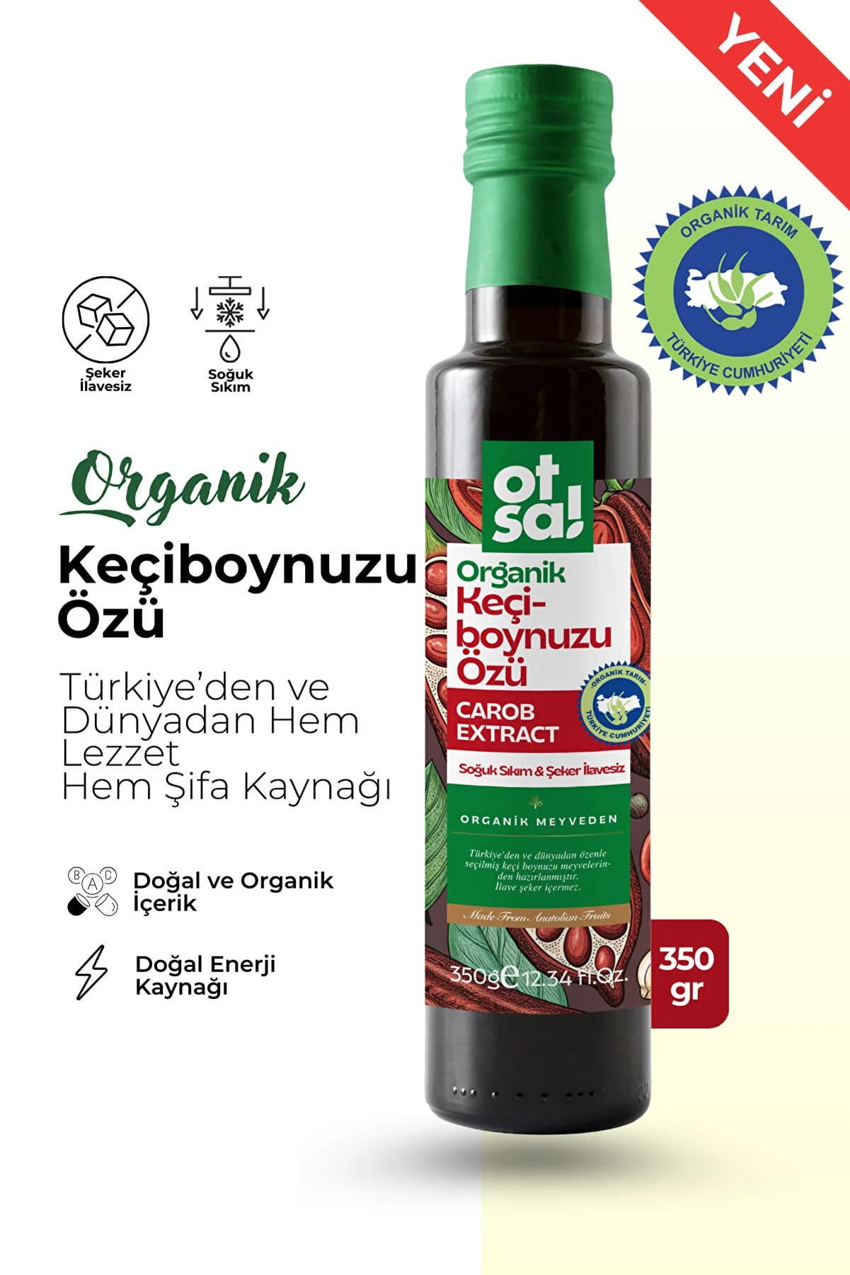 Otsa Doğal ve Saf Keçiboynuzundan Elde Edilen Besleyici Keçiboynuzu Özü 350g