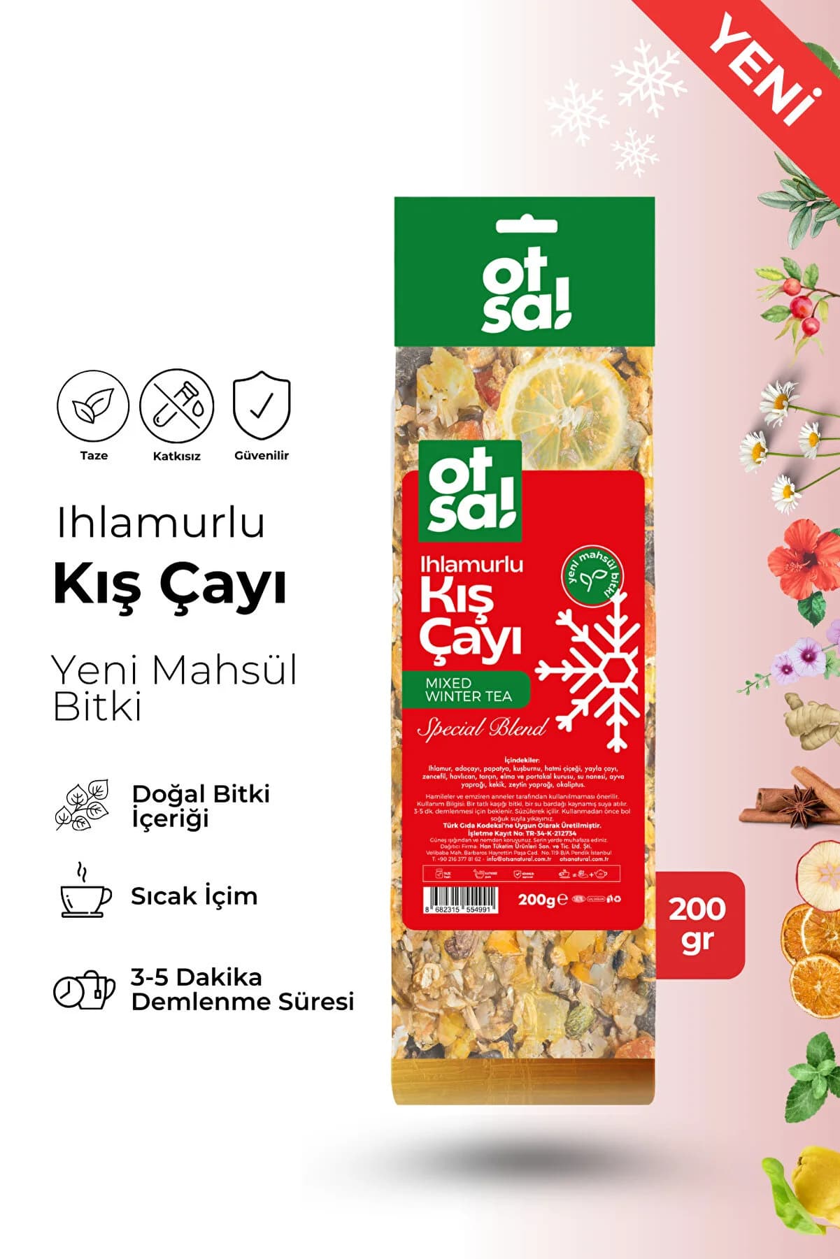 Green Label Otsa Ihlamurlu Ve Zencefilli Kış Çayı 200 Gr.