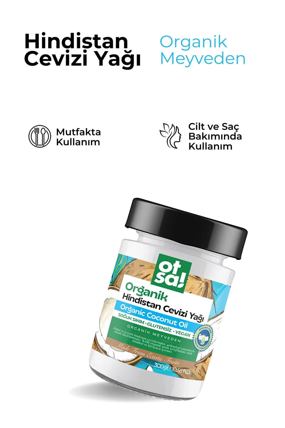 Otsa Organik Hindistan Cevizi Yağı 300 g