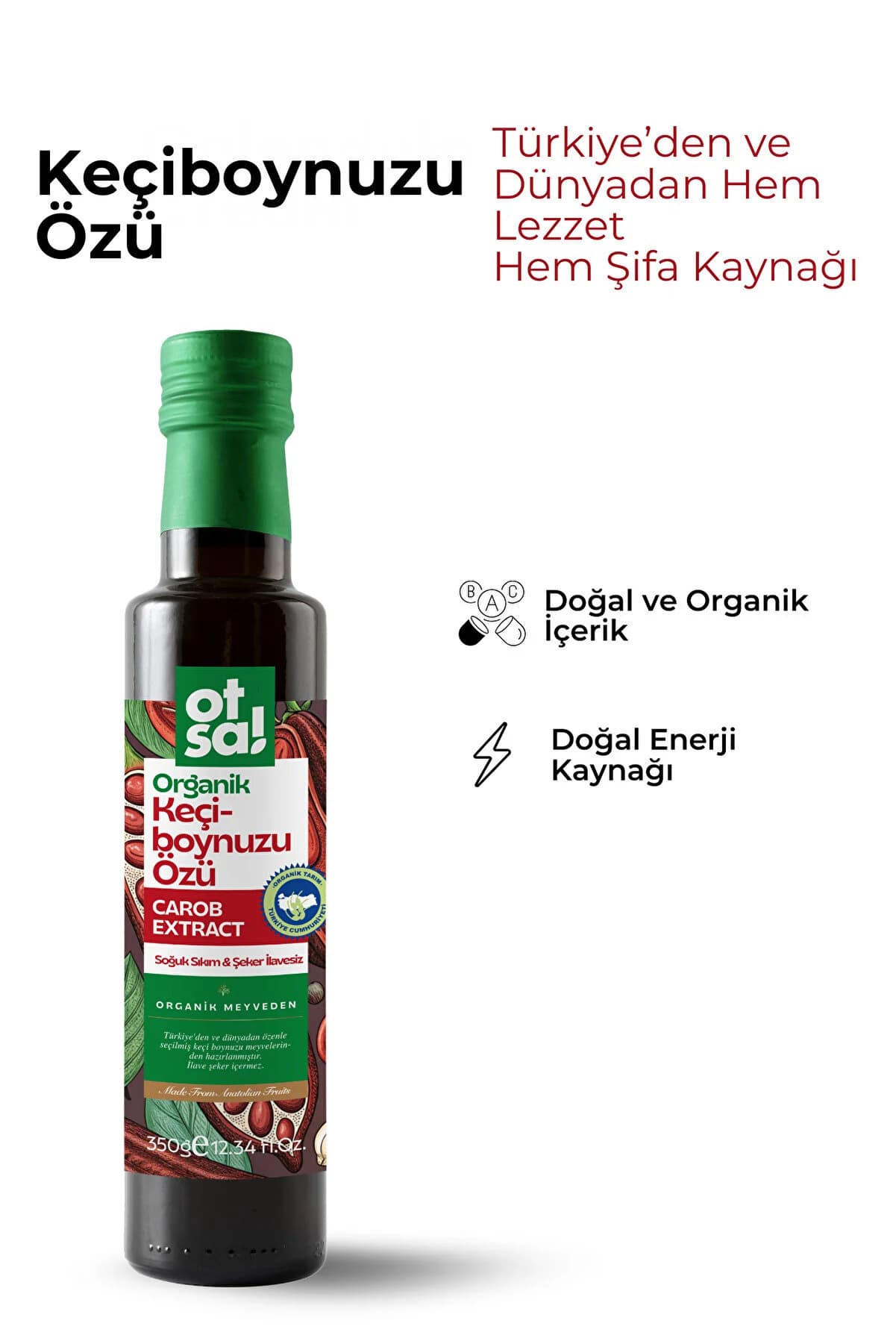 Otsa Doğal ve Saf Keçiboynuzundan Elde Edilen Besleyici Keçiboynuzu Özü 350g