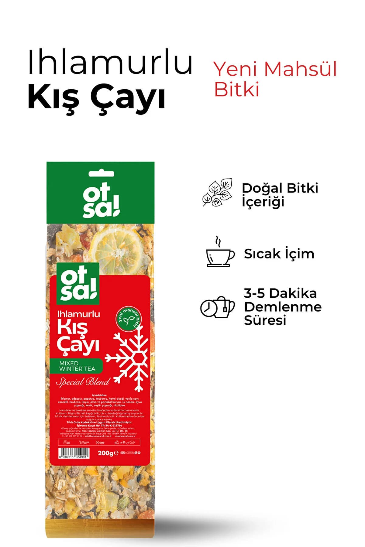 Green Label Otsa Ihlamurlu Ve Zencefilli Kış Çayı 200 Gr.