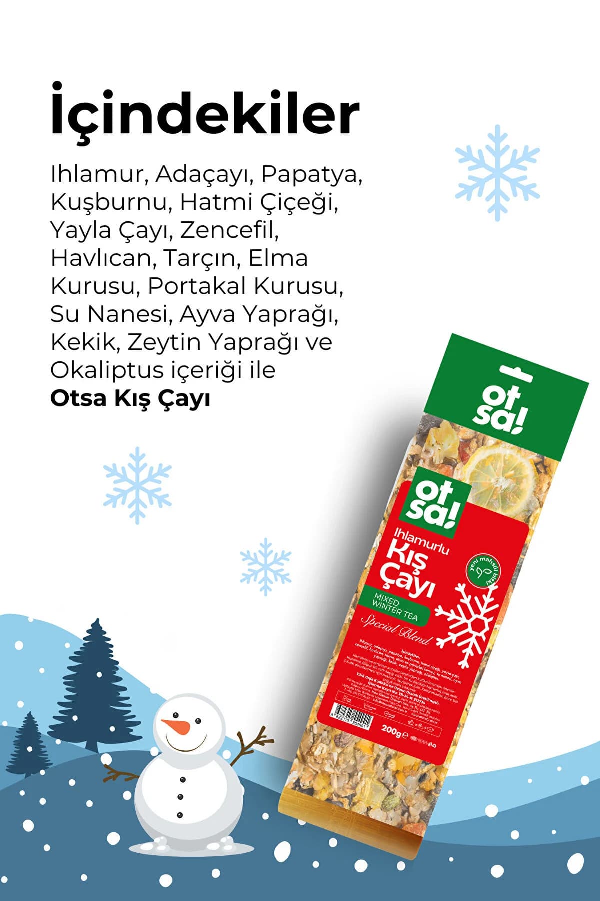 Green Label Otsa Ihlamurlu Ve Zencefilli Kış Çayı 200 Gr.