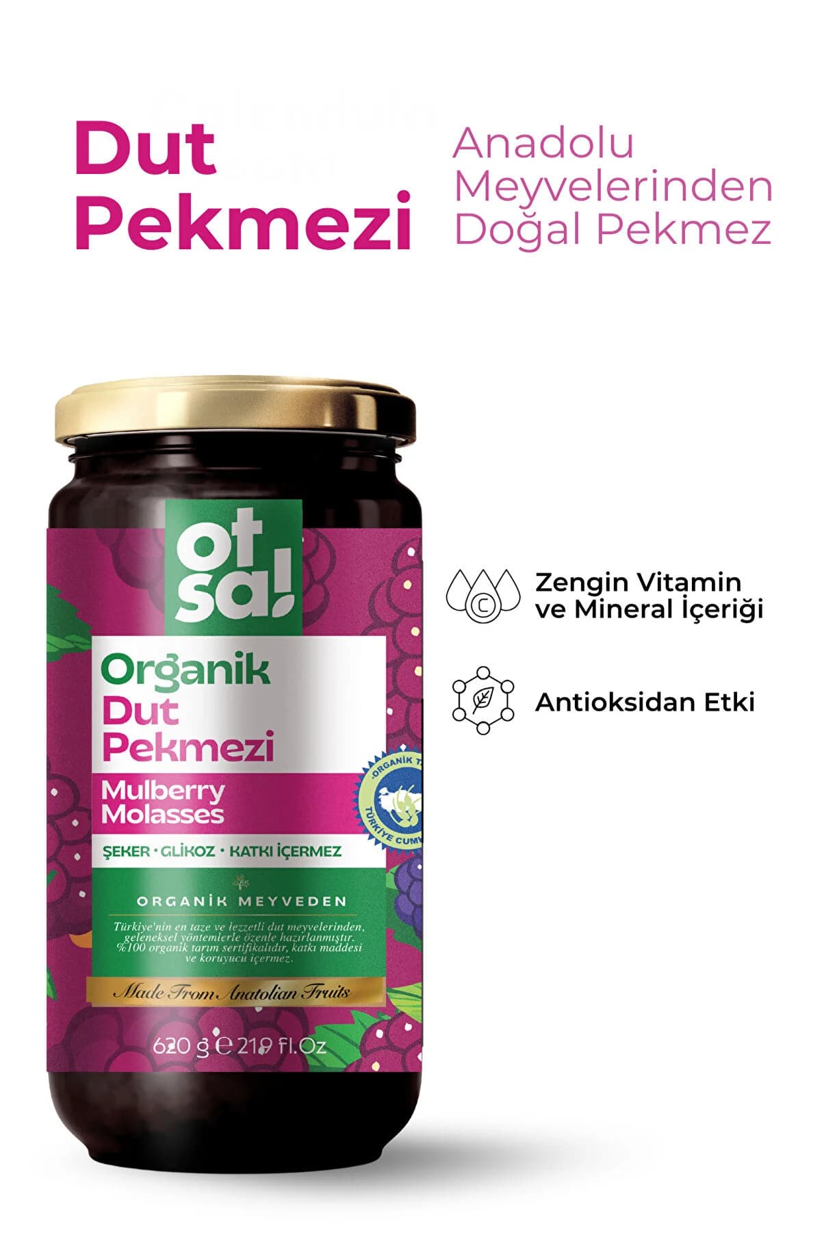 Otsa Organik Dut Pekmezi 620g
