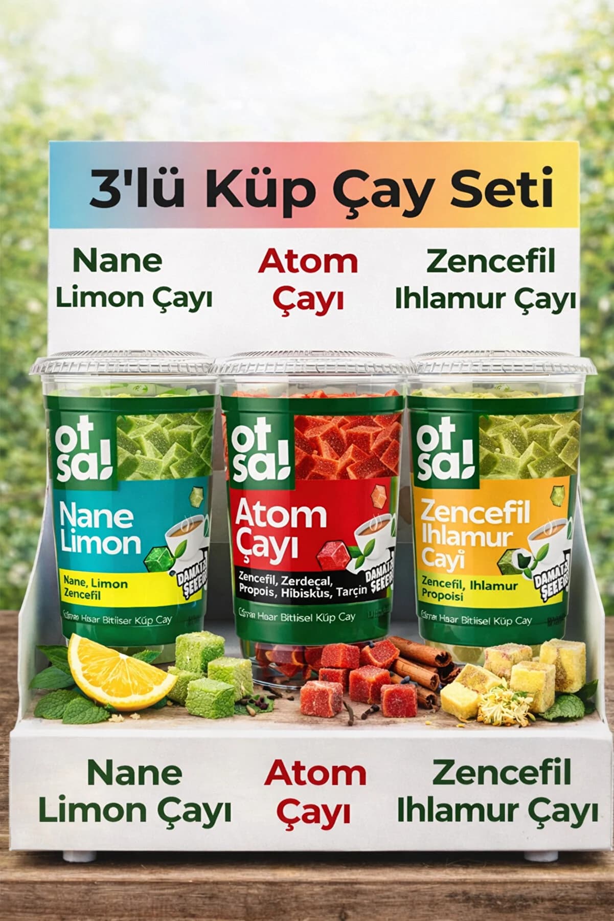 Otsa 3x Doğal Enerji Nane Ferahlığı, Limon Tazeliği, Zencefil Ve Zerdeçallı Şifalı Bitki Çayları