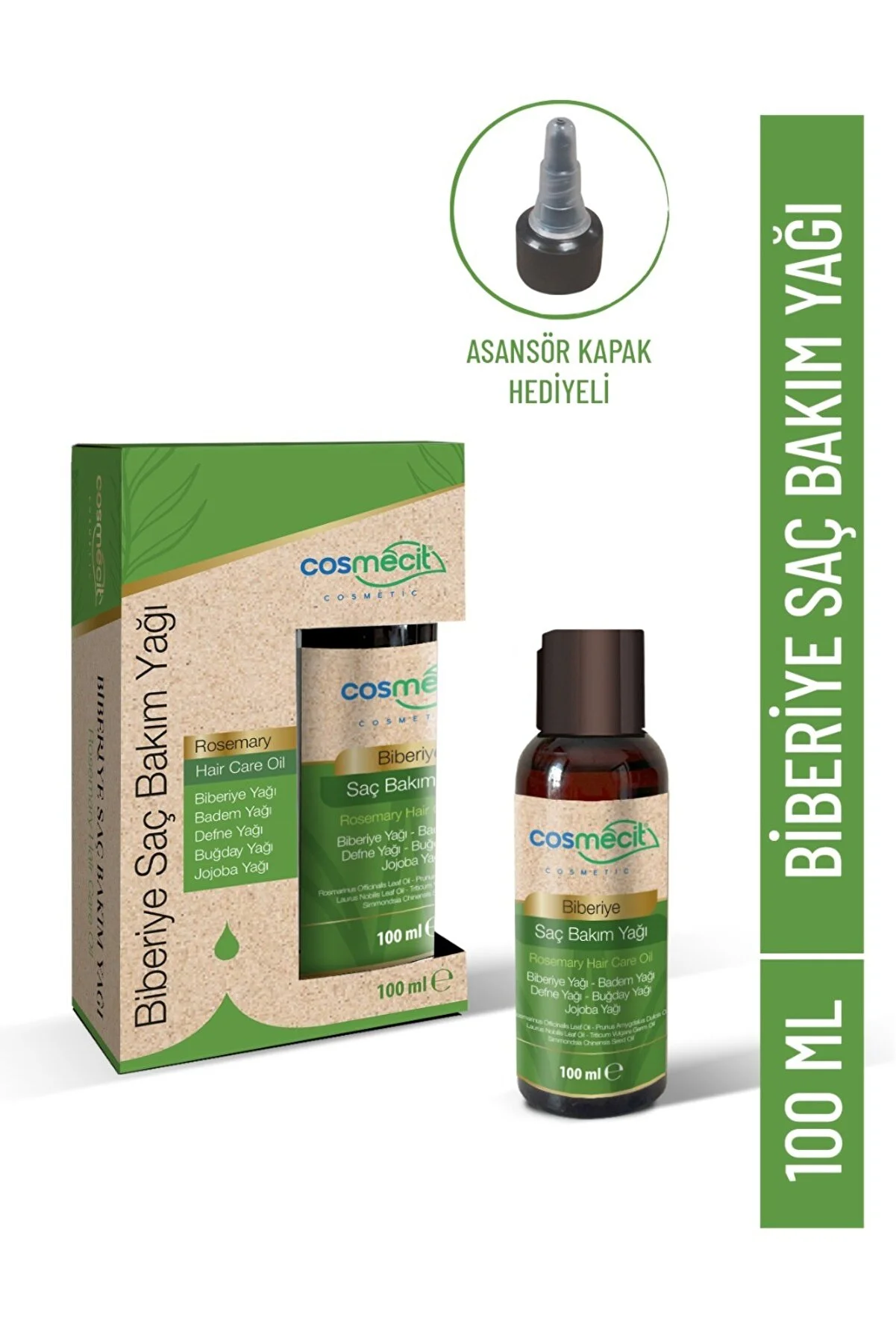 cosmecit Biberiye Saç Bakım Yağı 100ml - Besleyici & Güçlendirici Bitkisel Formül