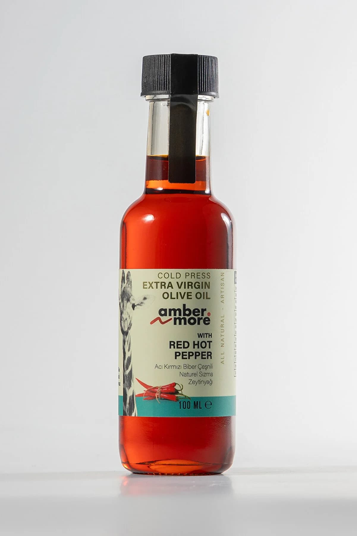 AMBERNMORE Acı Kırmızı Biber Çeşnili Naturel Sızma Zeytinyağı 100 ml
