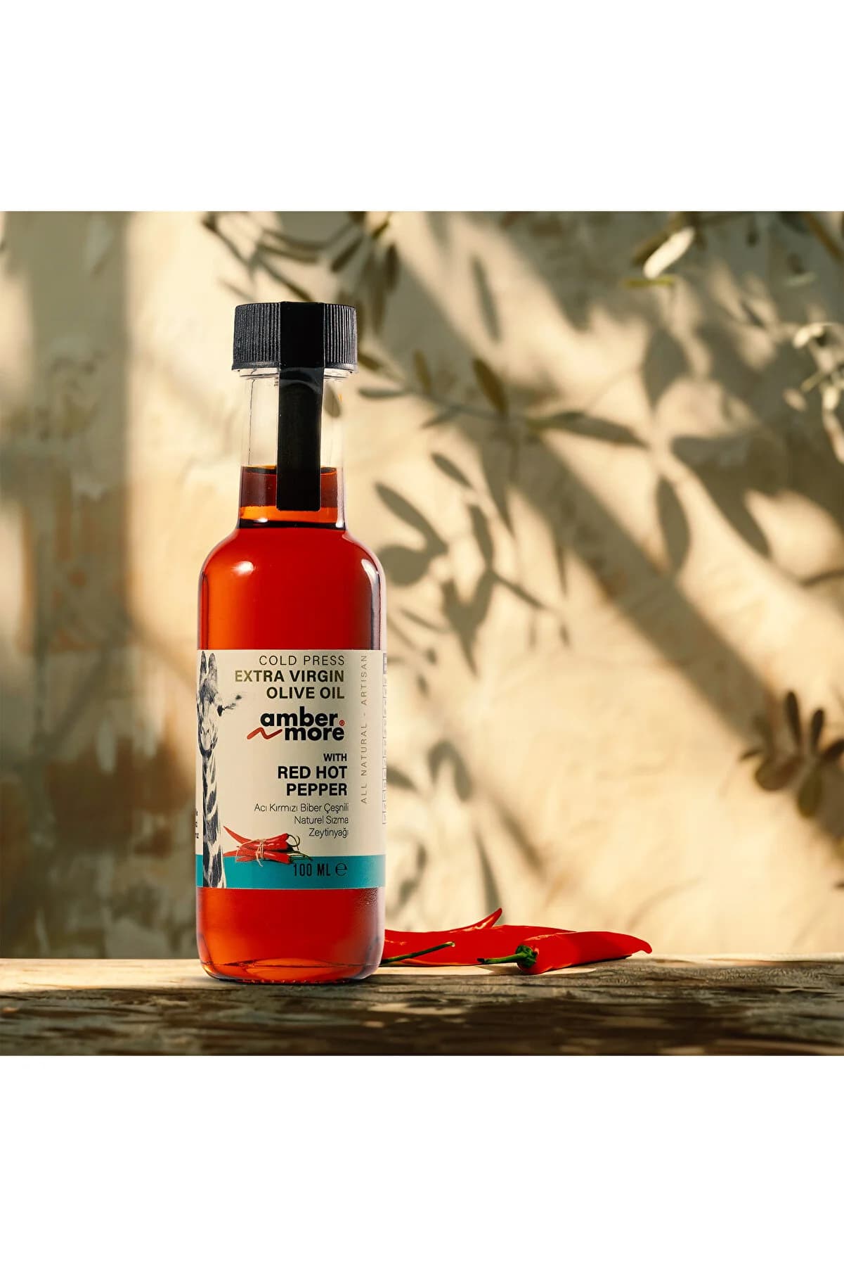AMBERNMORE Acı Kırmızı Biber Çeşnili Naturel Sızma Zeytinyağı 100 ml