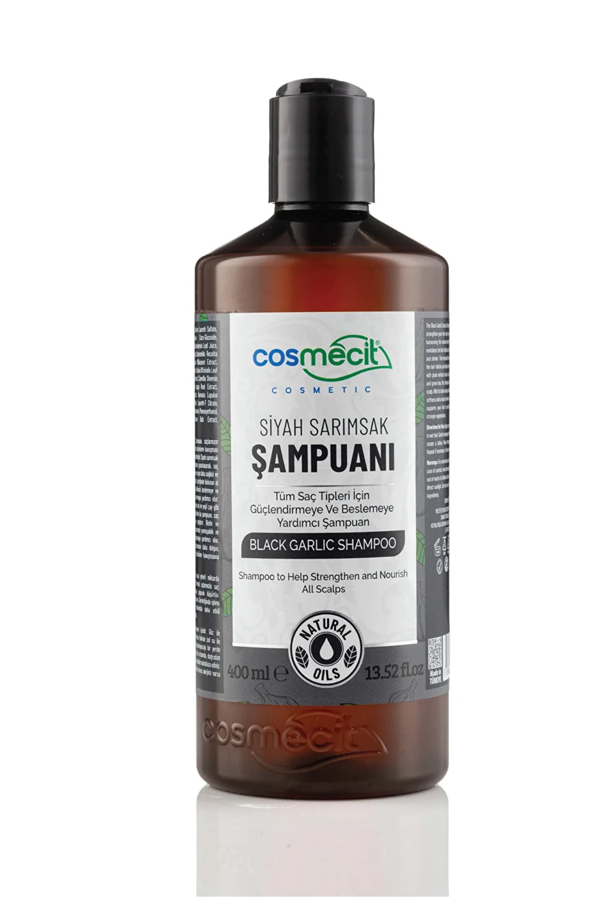 cosmecit Güçlendirmeye Ve Beslemeye Yardımcı Siyah Sarımsak Şampuanı 400ML