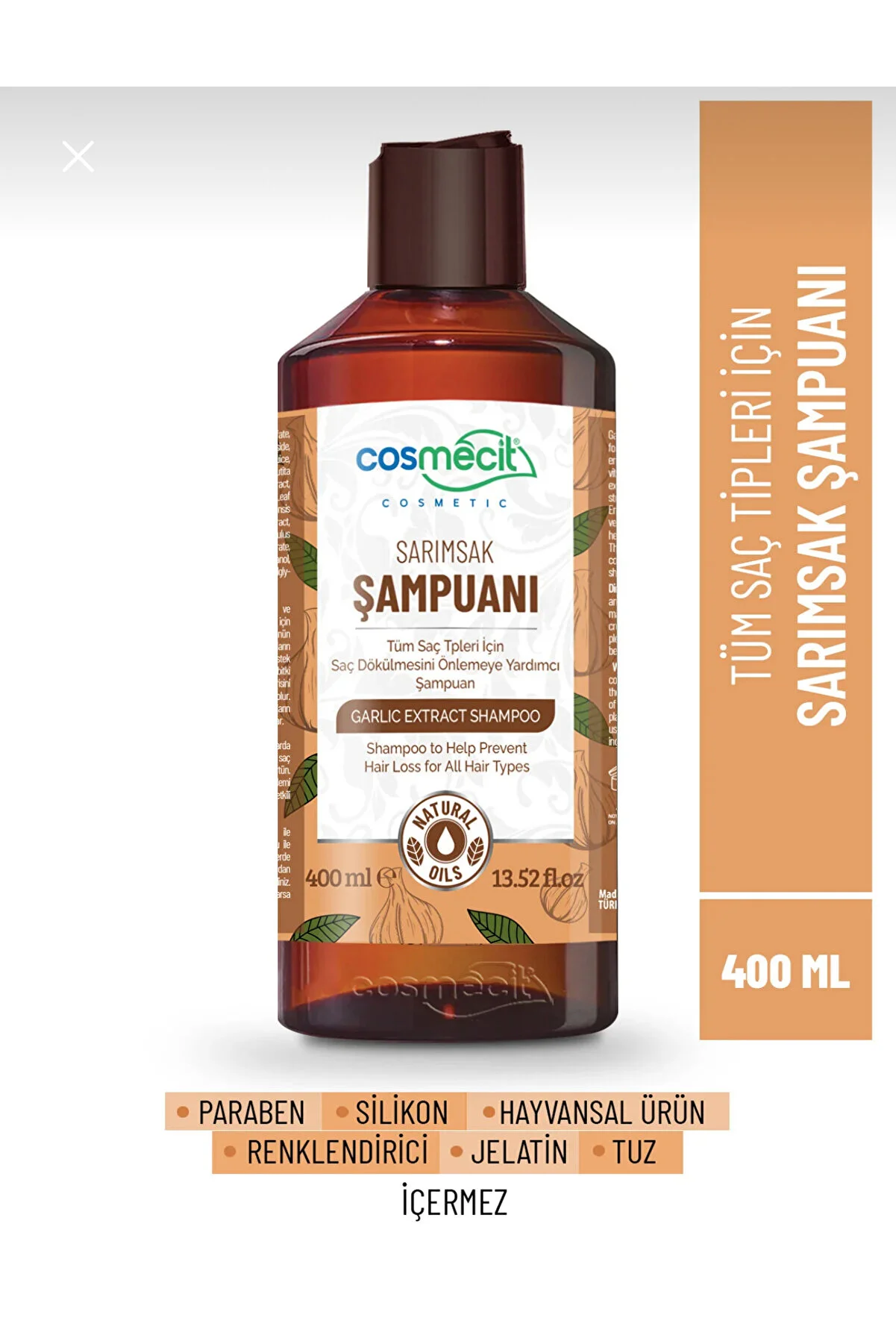 cosmecit Saç Dökülmesi ve Kepeğe Karşı Sarımsak Şampuanı 400ml